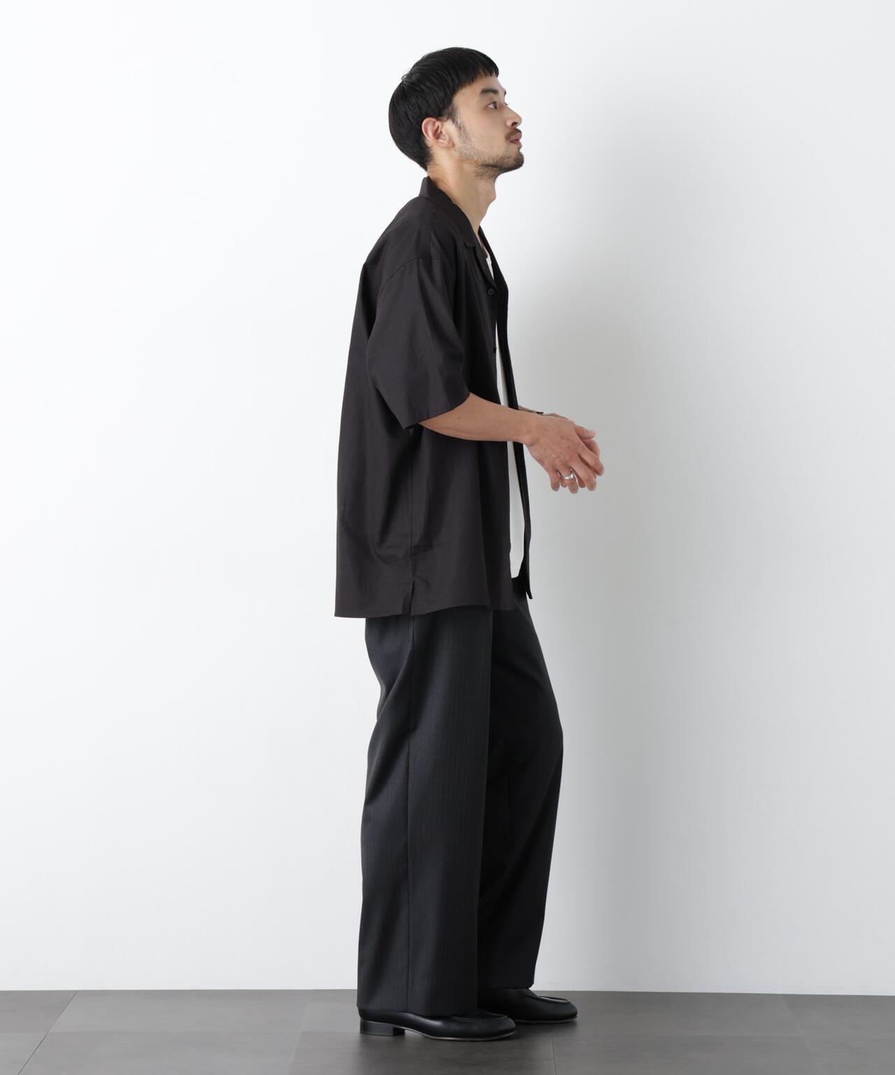 ｢FRENCH LINEN｣ フライフロント半袖シャツ