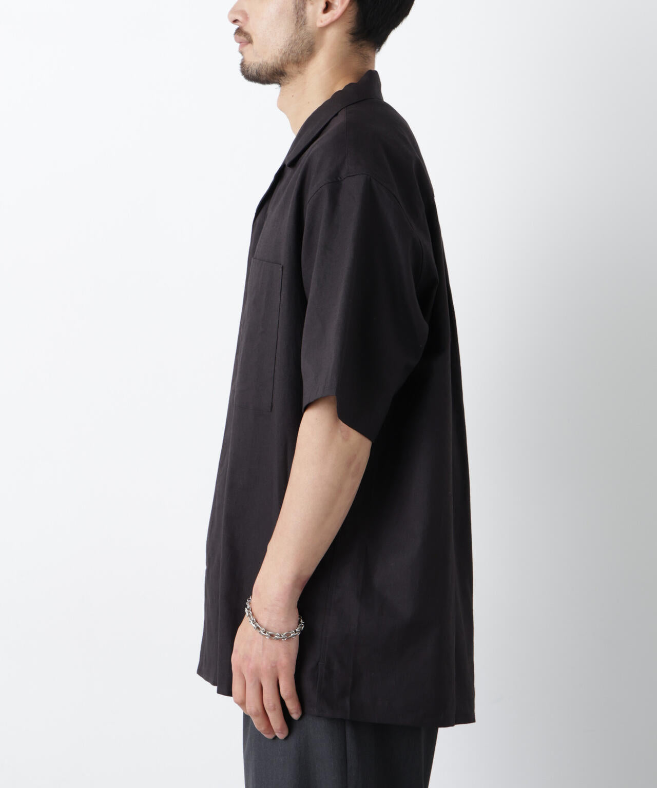 ｢FRENCH LINEN｣ フライフロント半袖シャツ