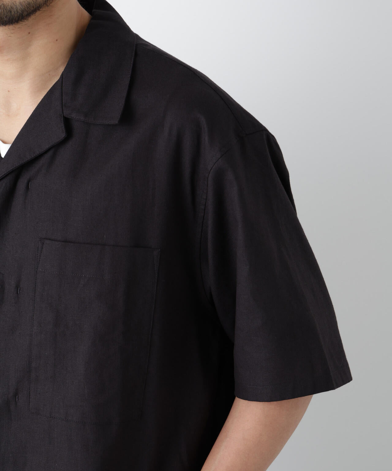 ｢FRENCH LINEN｣ フライフロント半袖シャツ