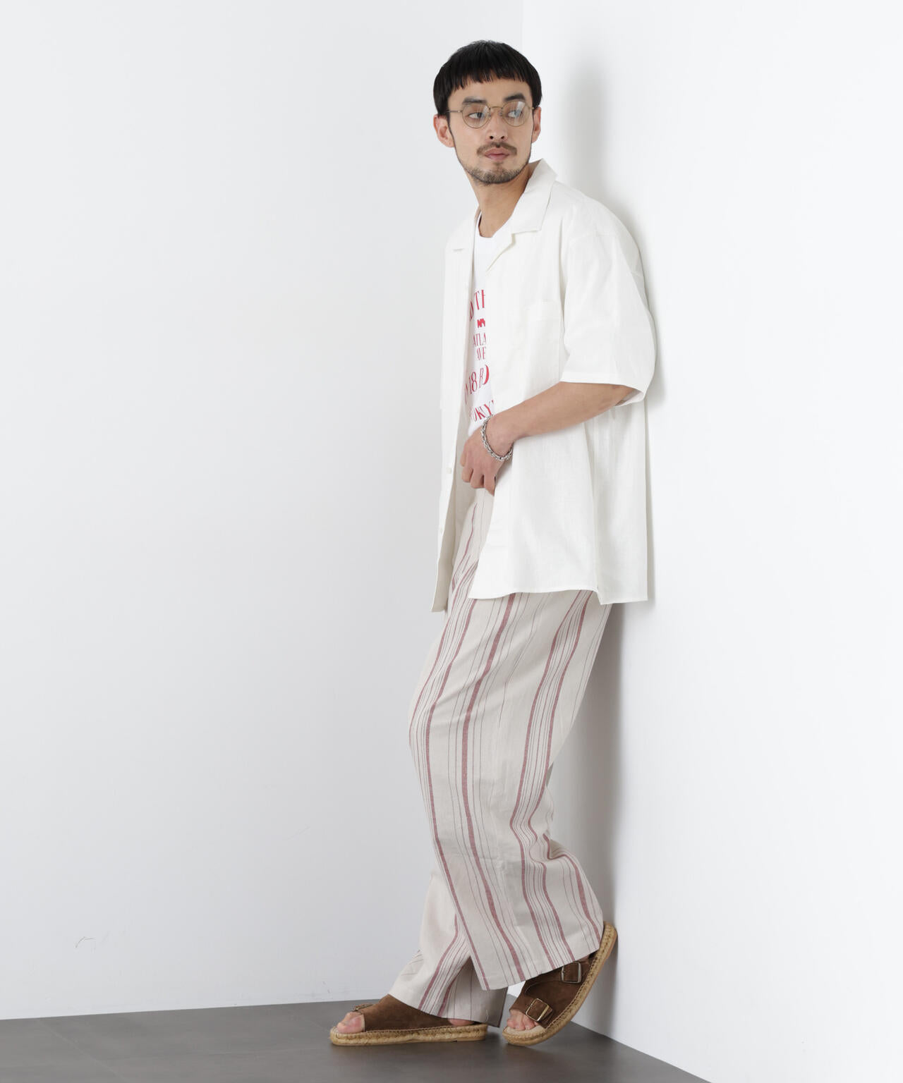 ｢FRENCH LINEN｣ フライフロント半袖シャツ