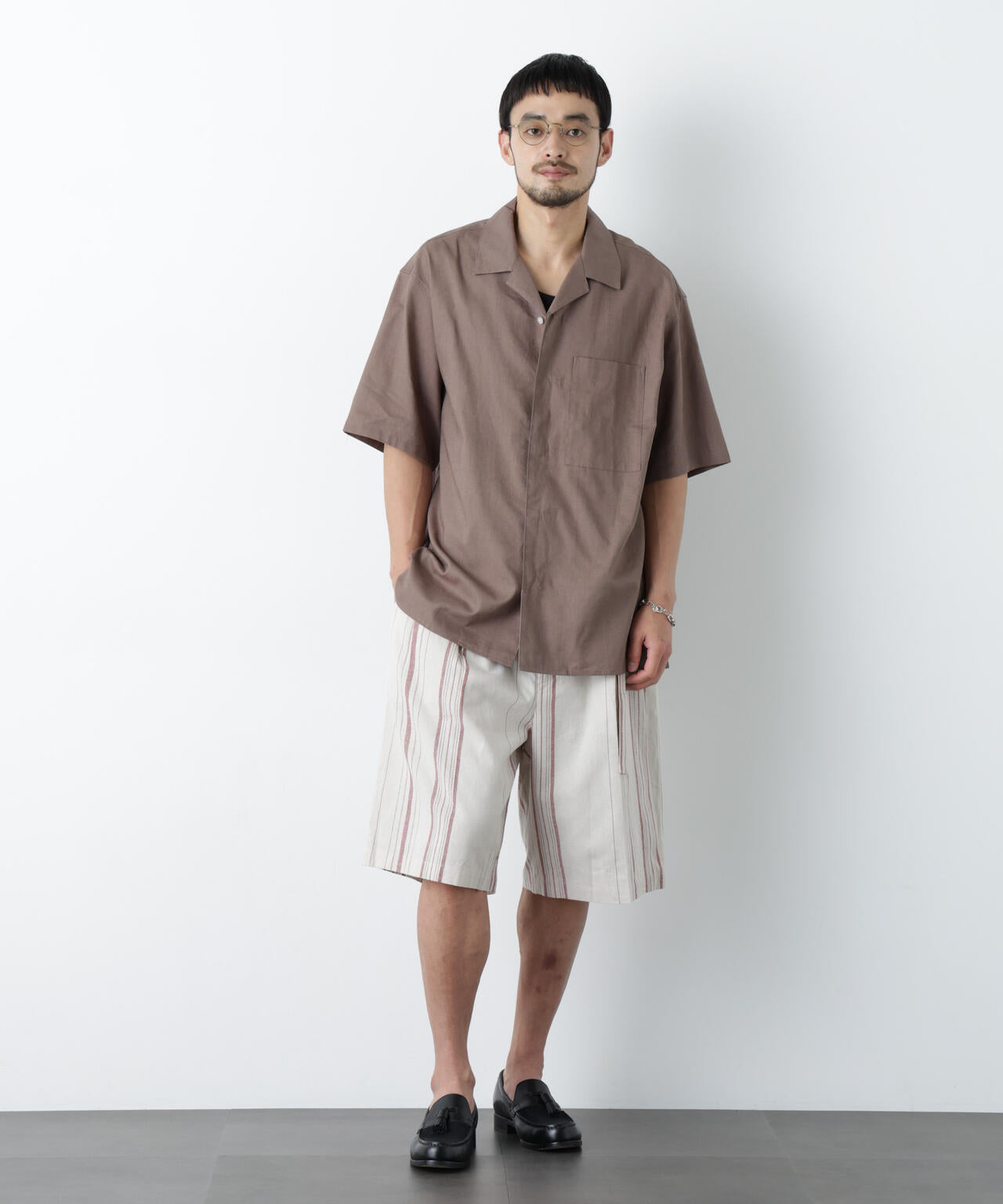 ｢FRENCH LINEN｣ フライフロント半袖シャツ