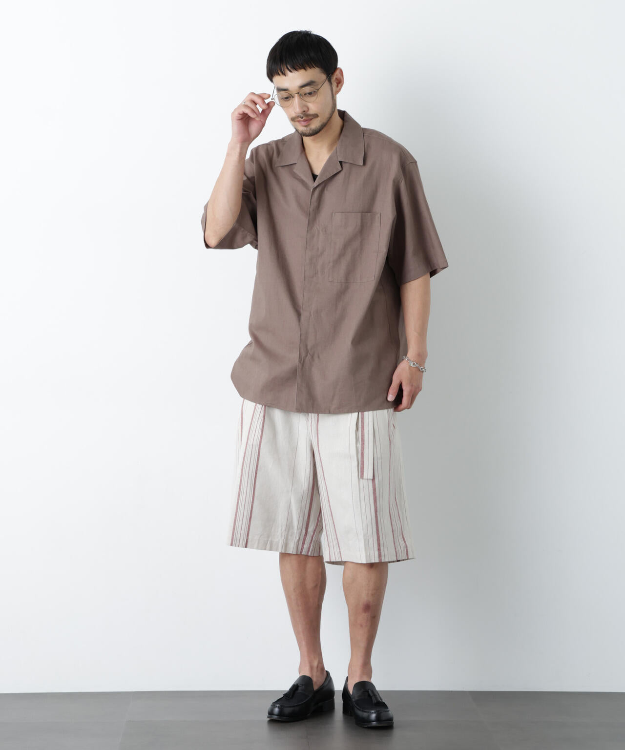 ｢FRENCH LINEN｣ フライフロント半袖シャツ