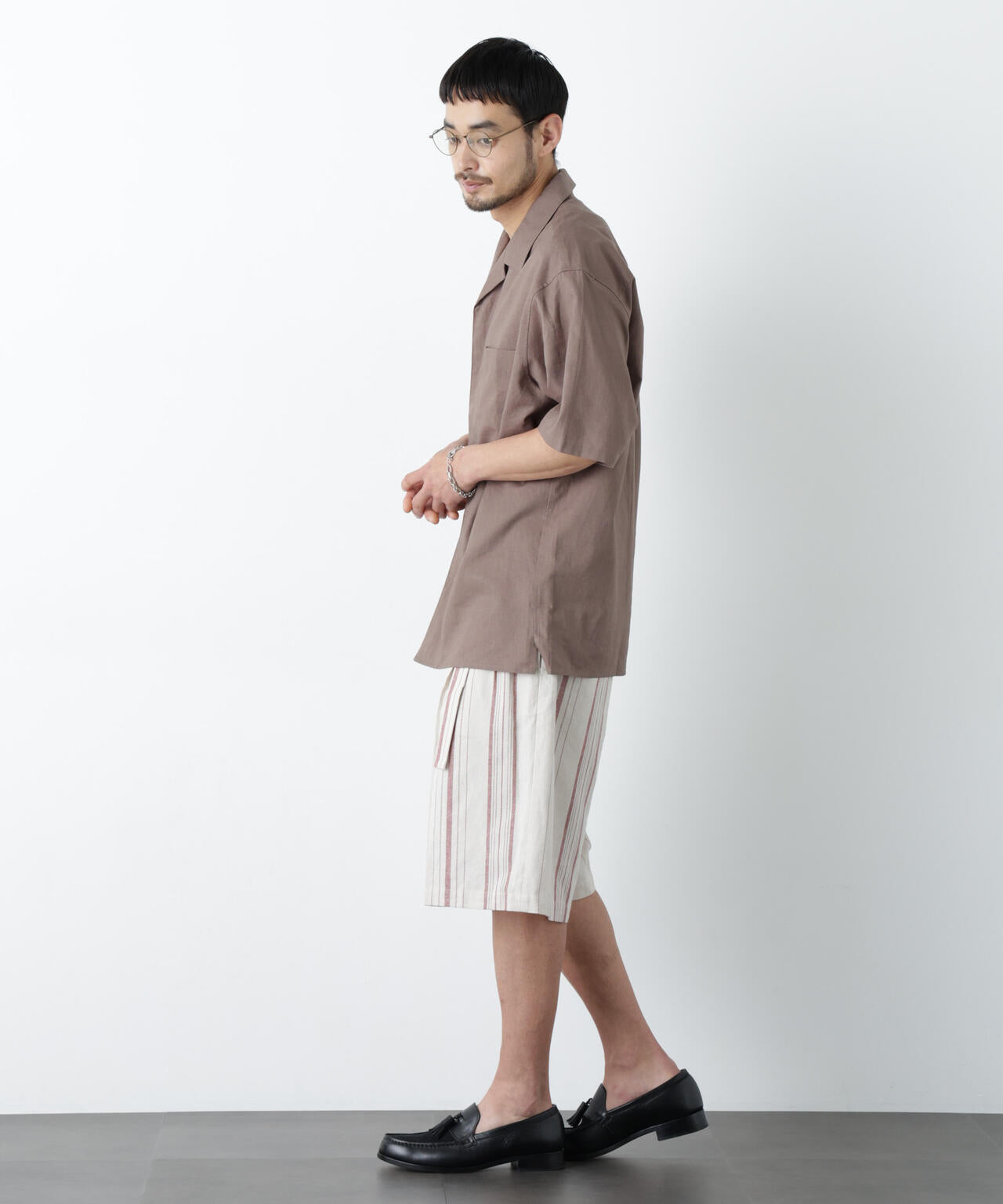 ｢FRENCH LINEN｣ フライフロント半袖シャツ