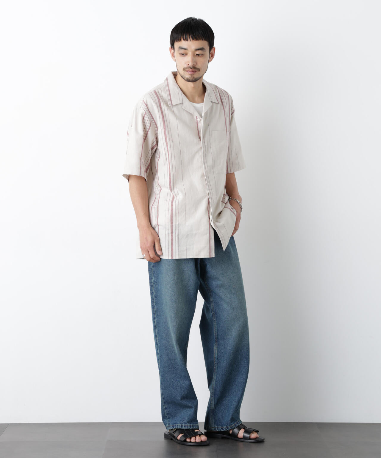 ｢FRENCH LINEN｣ フライフロント半袖シャツ