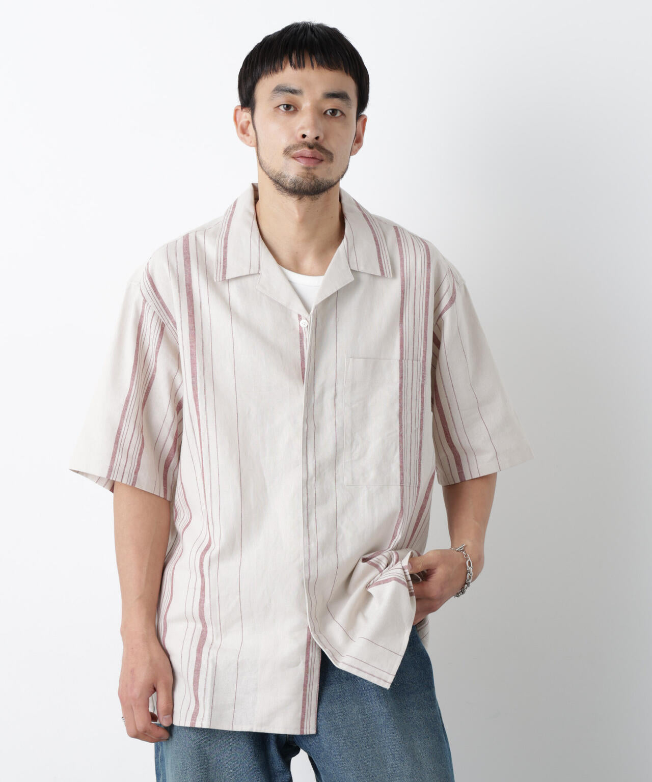 ｢FRENCH LINEN｣ フライフロント半袖シャツ