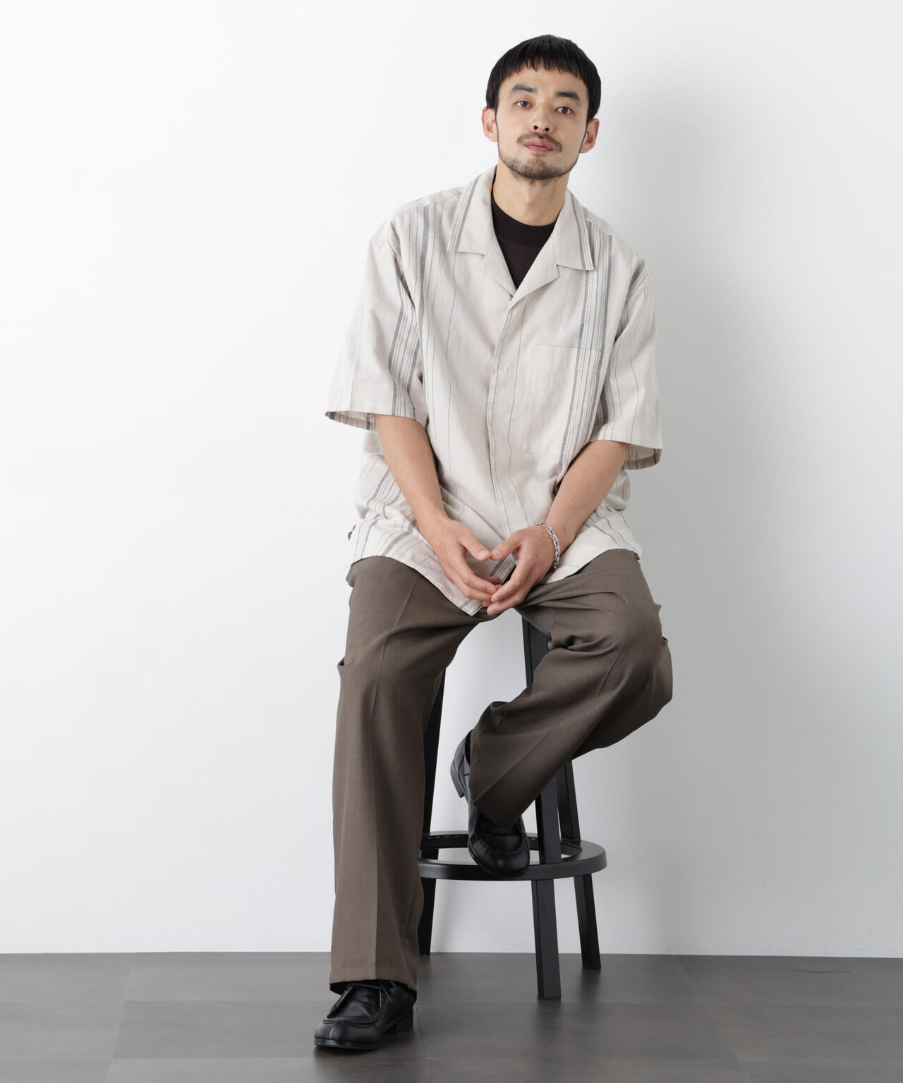 ｢FRENCH LINEN｣ フライフロント半袖シャツ