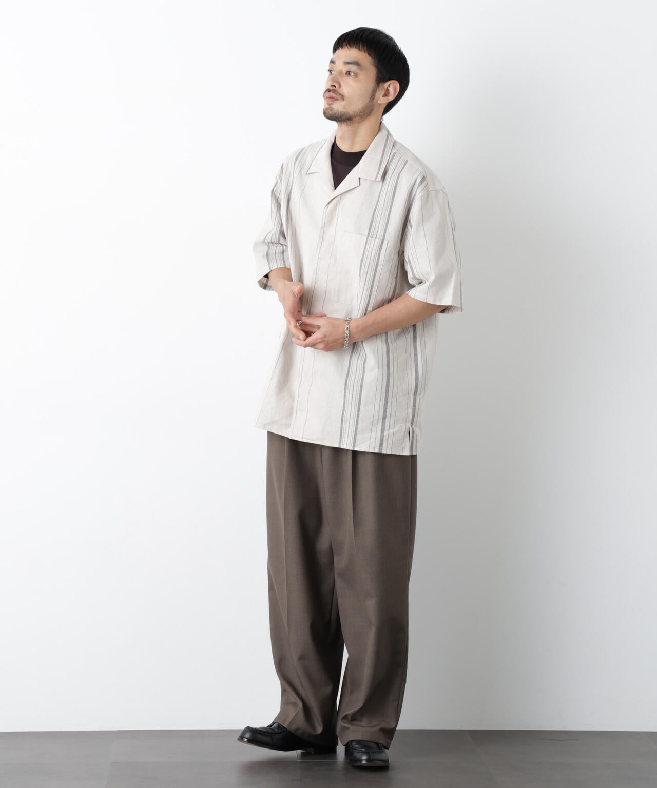 ｢FRENCH LINEN｣ フライフロント半袖シャツ