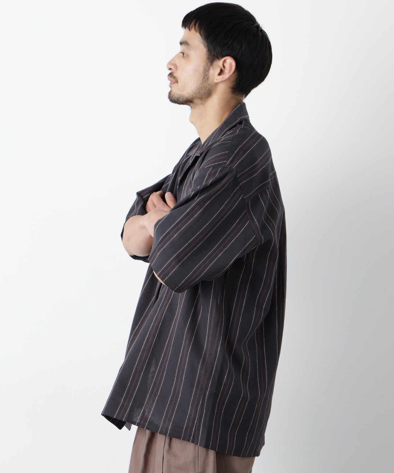 ｢FRENCH LINEN｣ フライフロント半袖シャツ