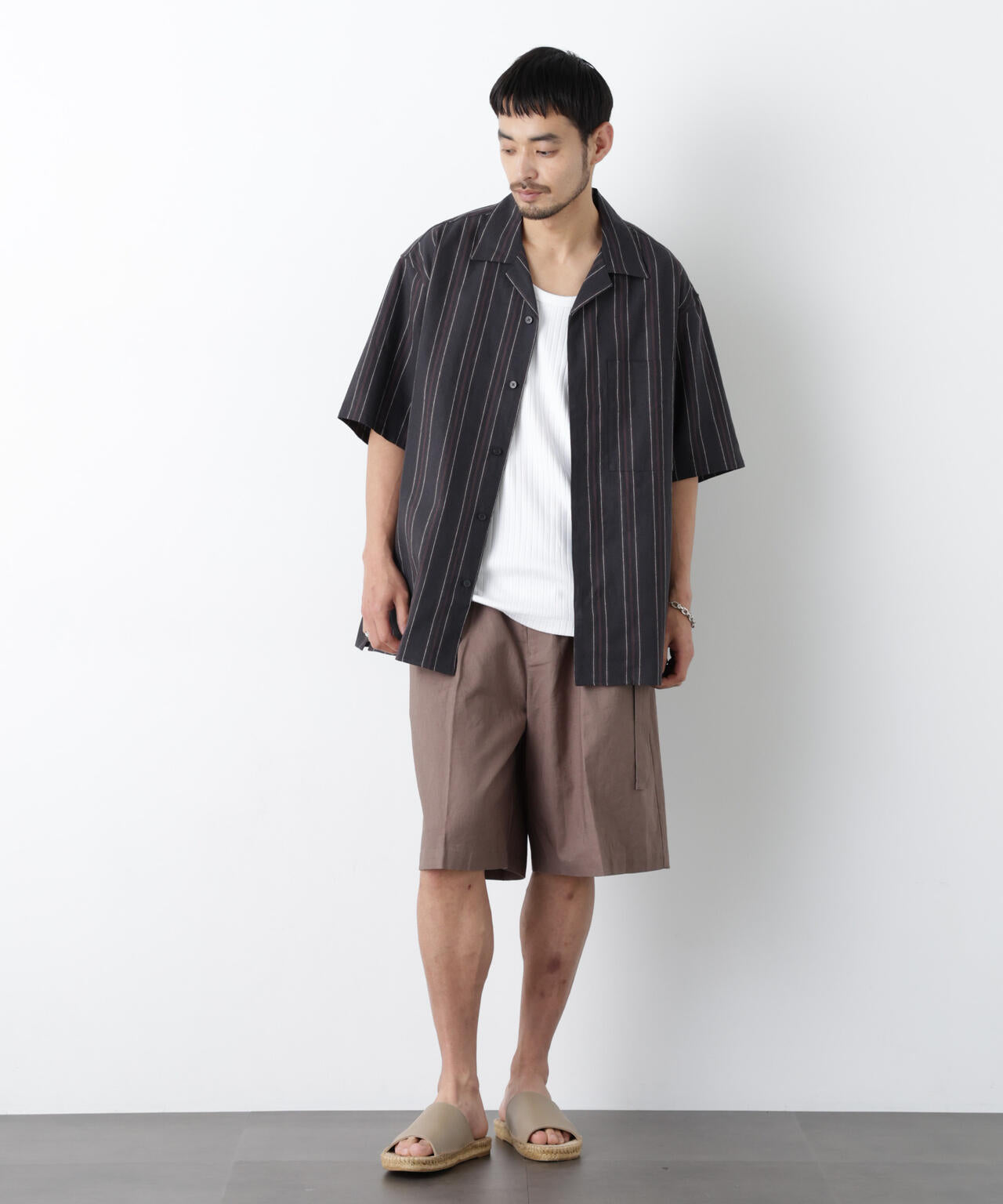 ｢FRENCH LINEN｣ フライフロント半袖シャツ