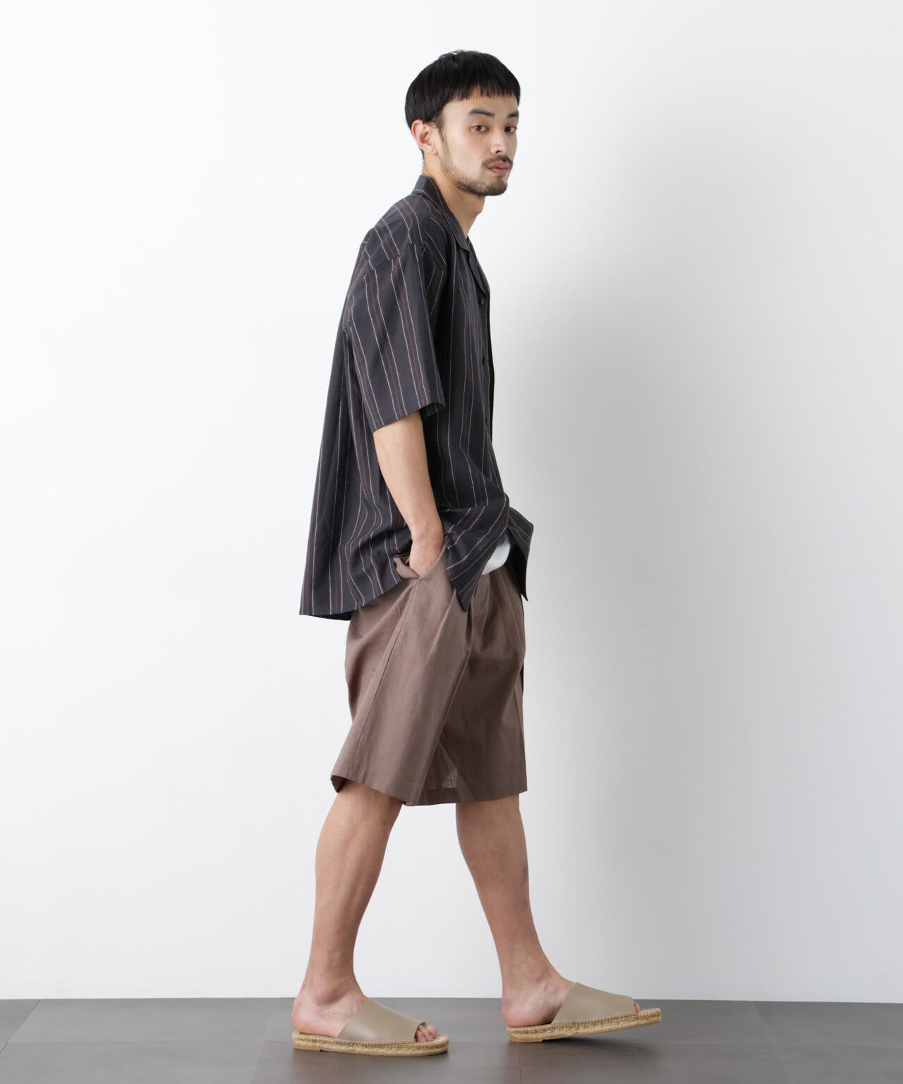 ｢FRENCH LINEN｣ フライフロント半袖シャツ
