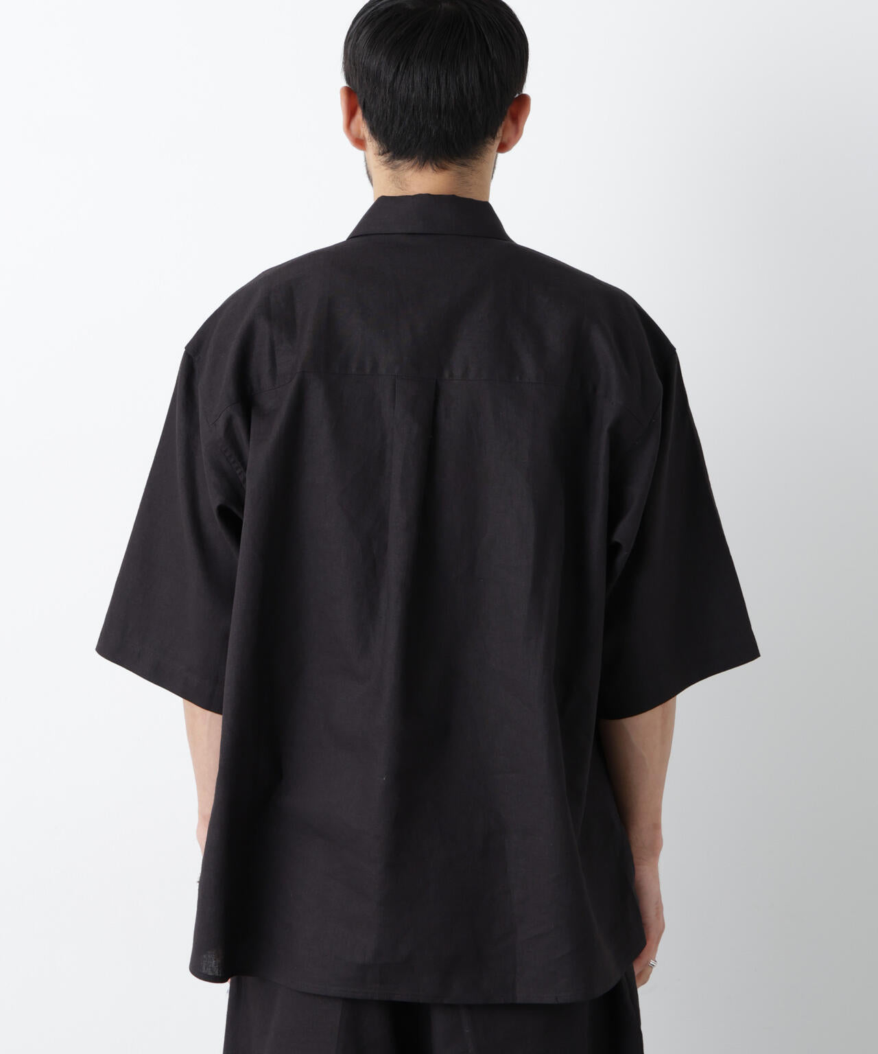 「FRENCH LINEN」イタリアンスキッパー半袖シャツ