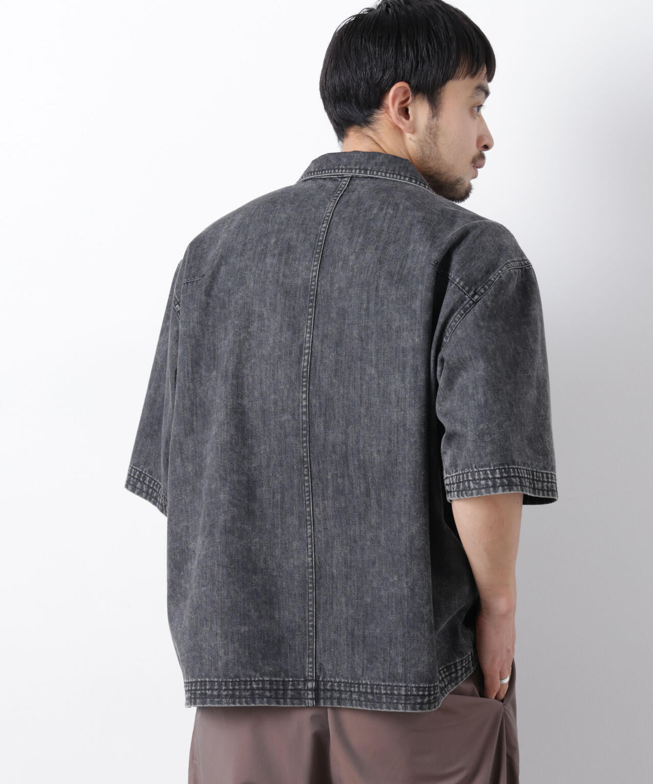 「OtoNANO」 デニムシャツ 半袖