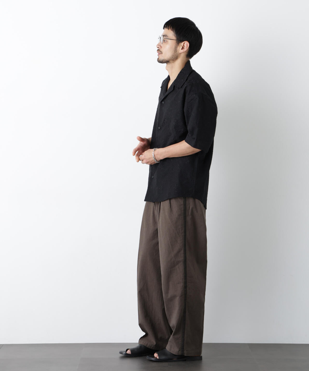 ｢OtoNANO｣×masoret総柄刺繍シャツ(セットアップ可)