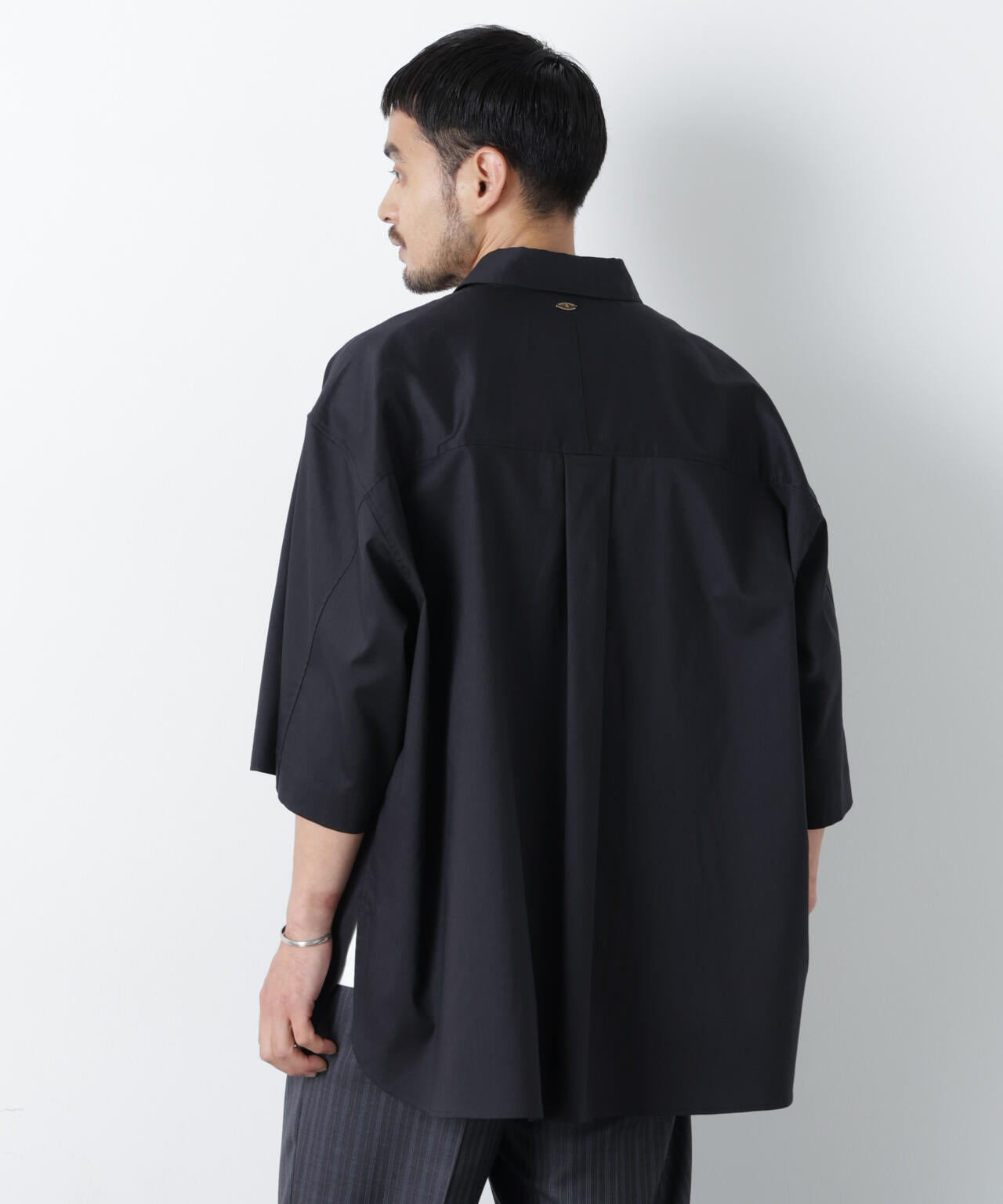 「ASSEMBLANC」リネンミックスハーフスリーブオーバーシャツ(セットアップ可)