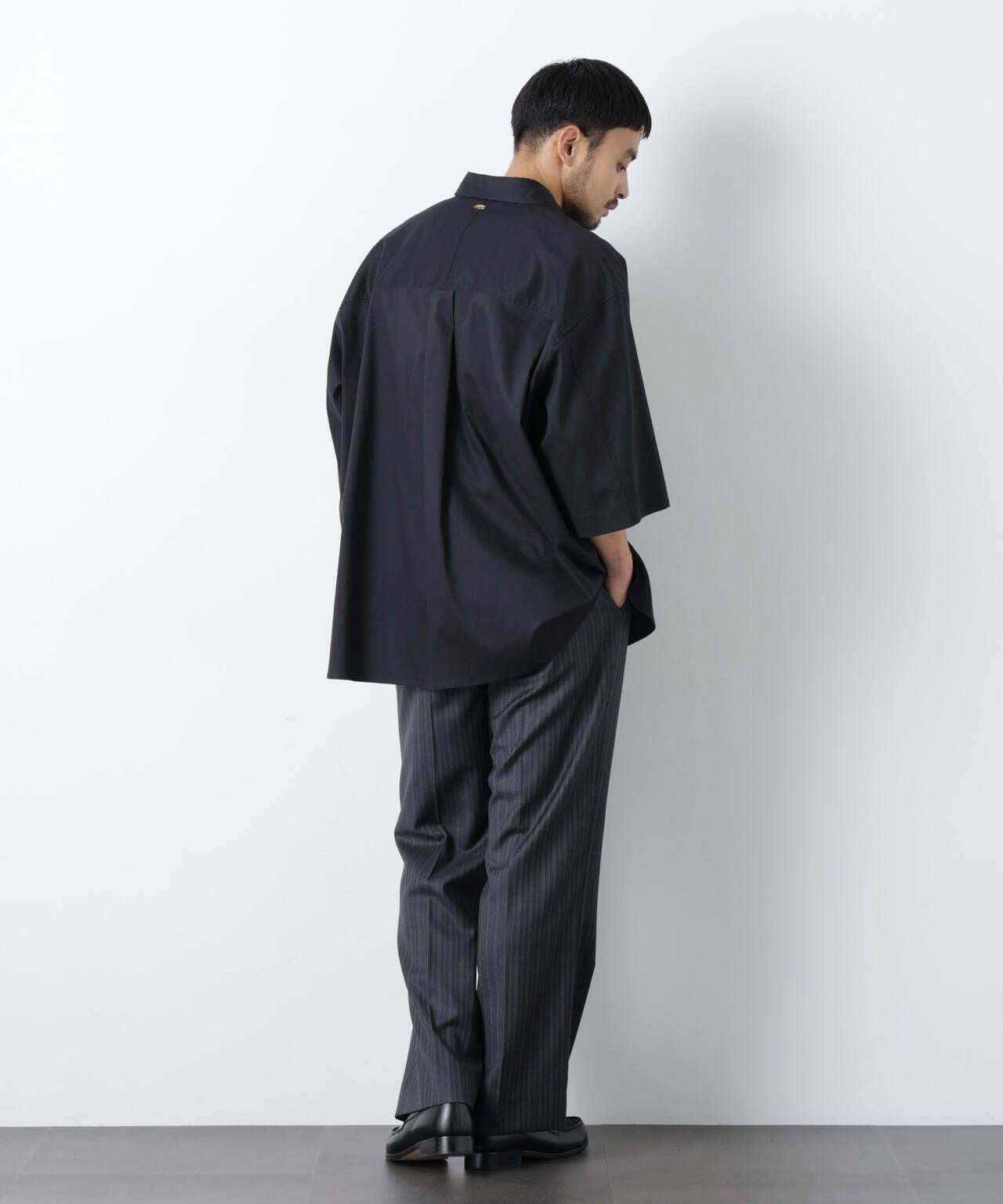 「ASSEMBLANC」リネンミックスハーフスリーブオーバーシャツ(セットアップ可)