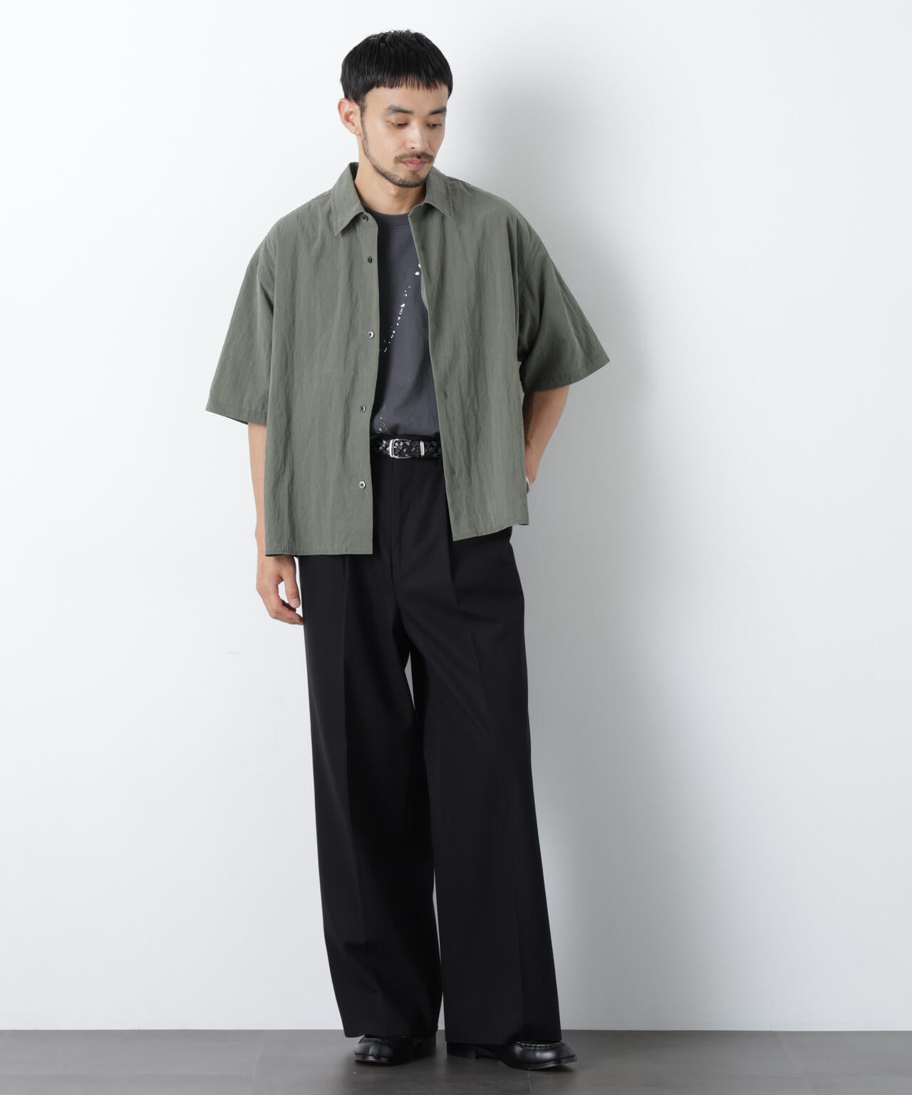 フェードナイロンシャツ