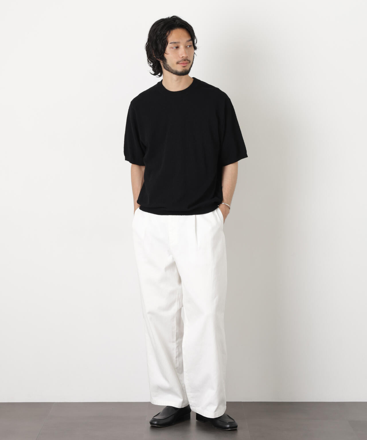 C/Ny ブークレ クルーネックニットTEE