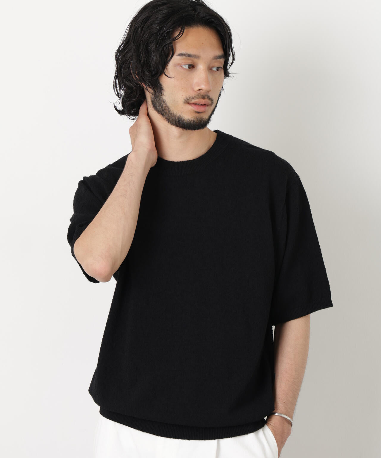 C/Ny ブークレ クルーネックニットTEE