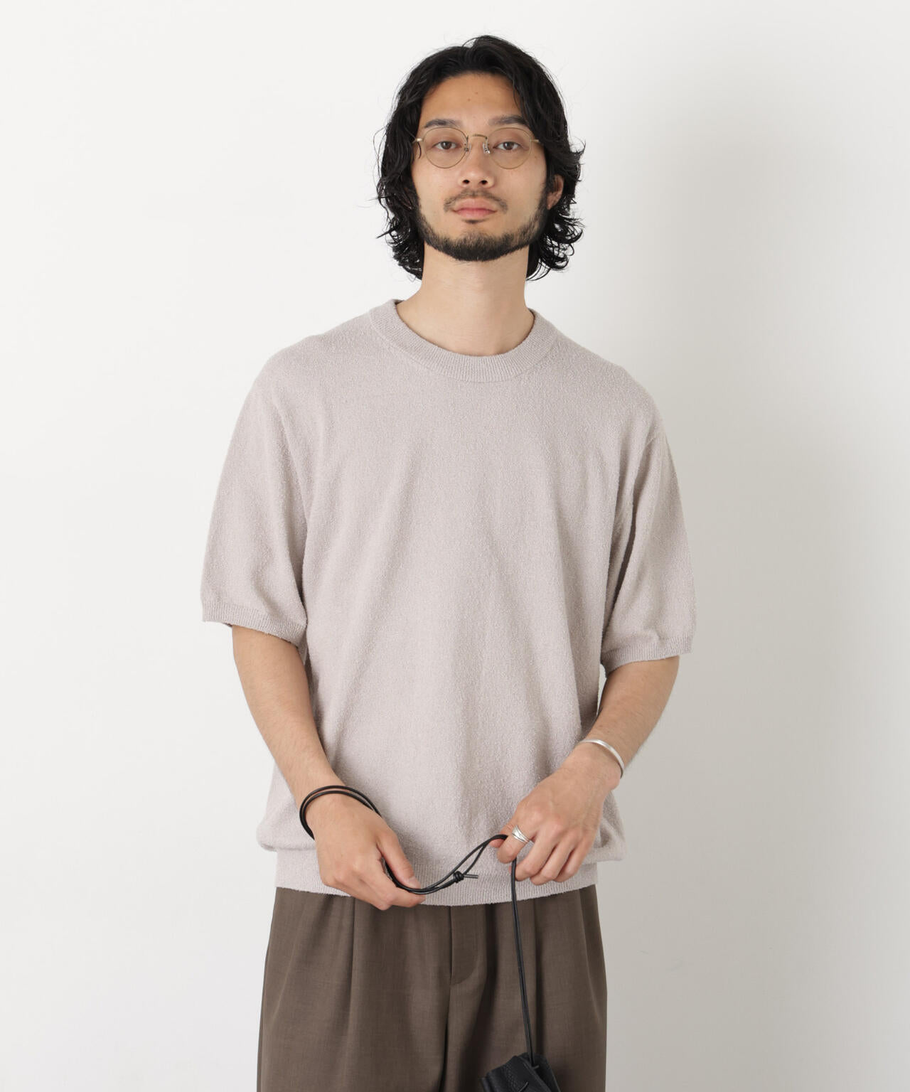 C/Ny ブークレ クルーネックニットTEE
