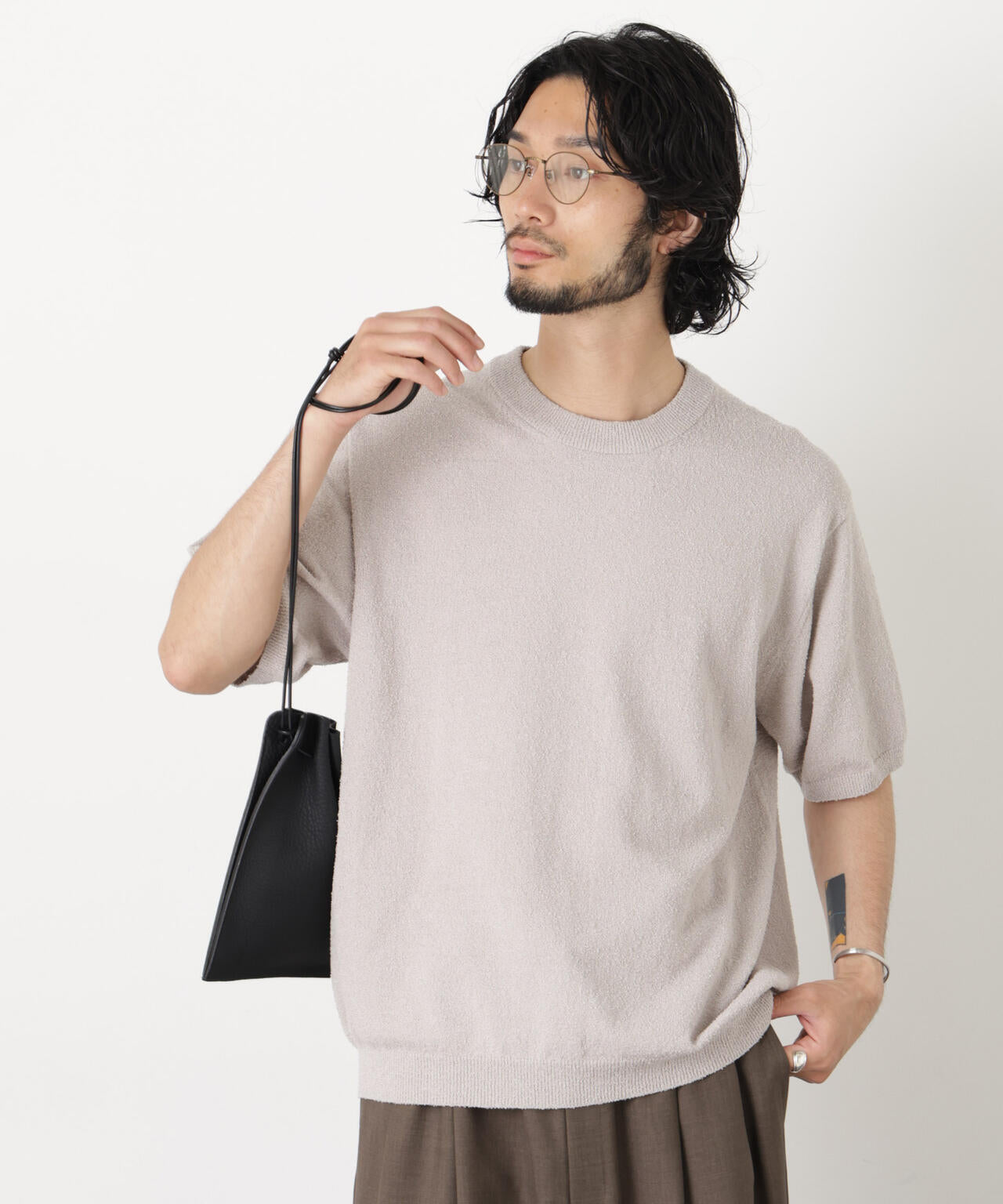 C/Ny ブークレ クルーネックニットTEE