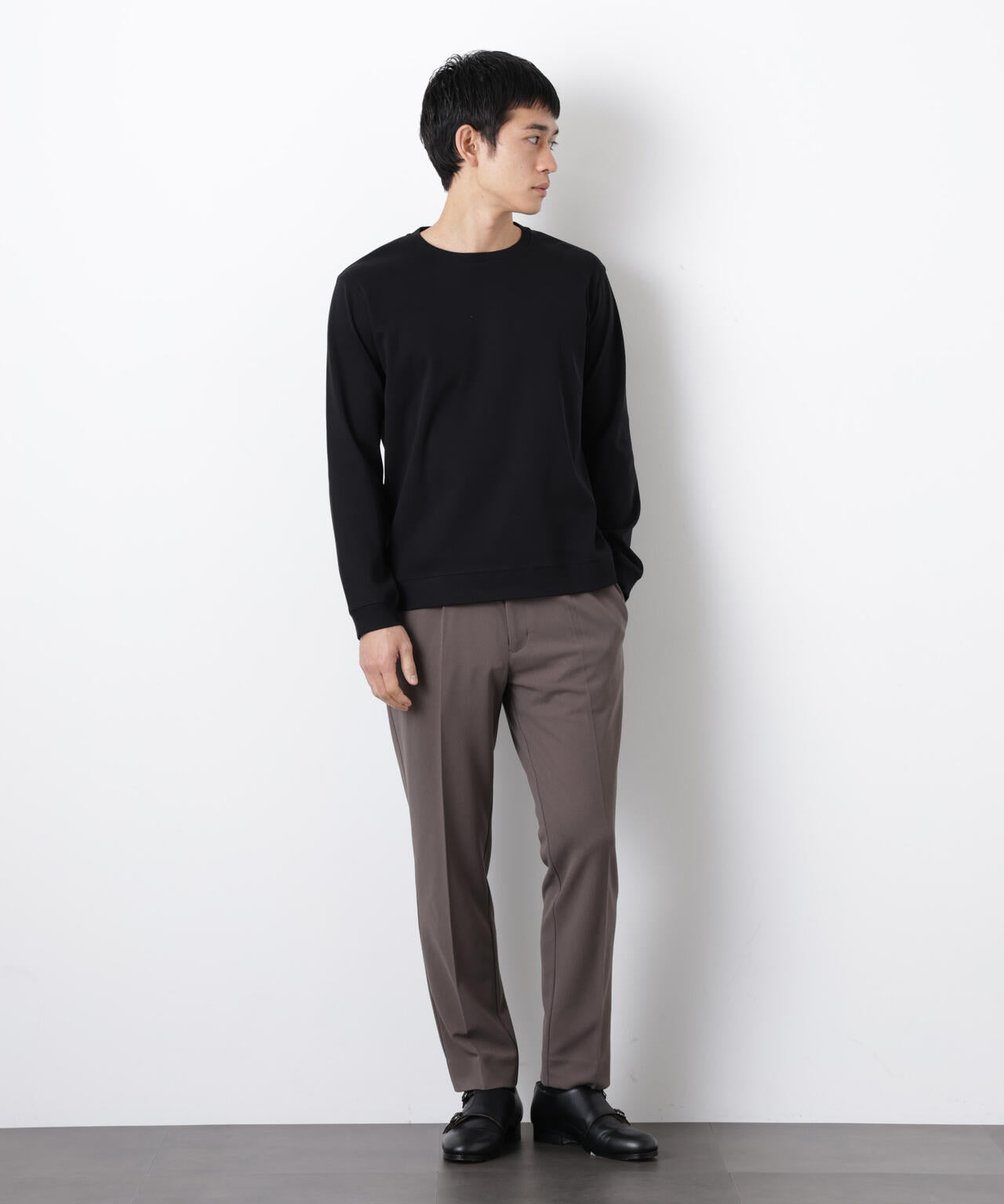 「FORMAL JERSEY」クルーネックカットソー長袖