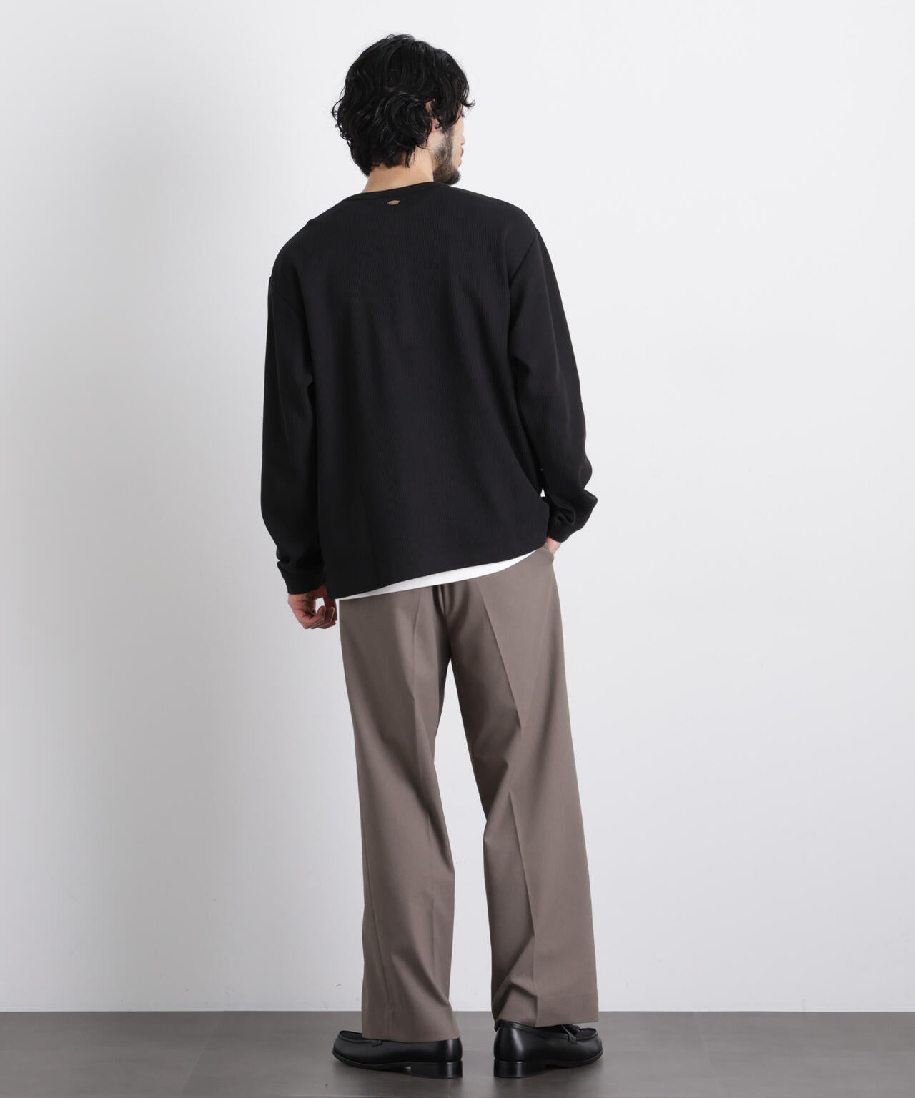 ｢ASSEMBLANC｣ ドロップニードルリブ ヘンリーネック