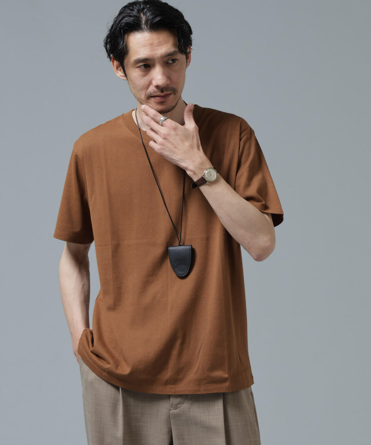 Anti Soaked(R) 汗染み防止 ライトウェイト 5.6oz ミドルシルエットTシャツ