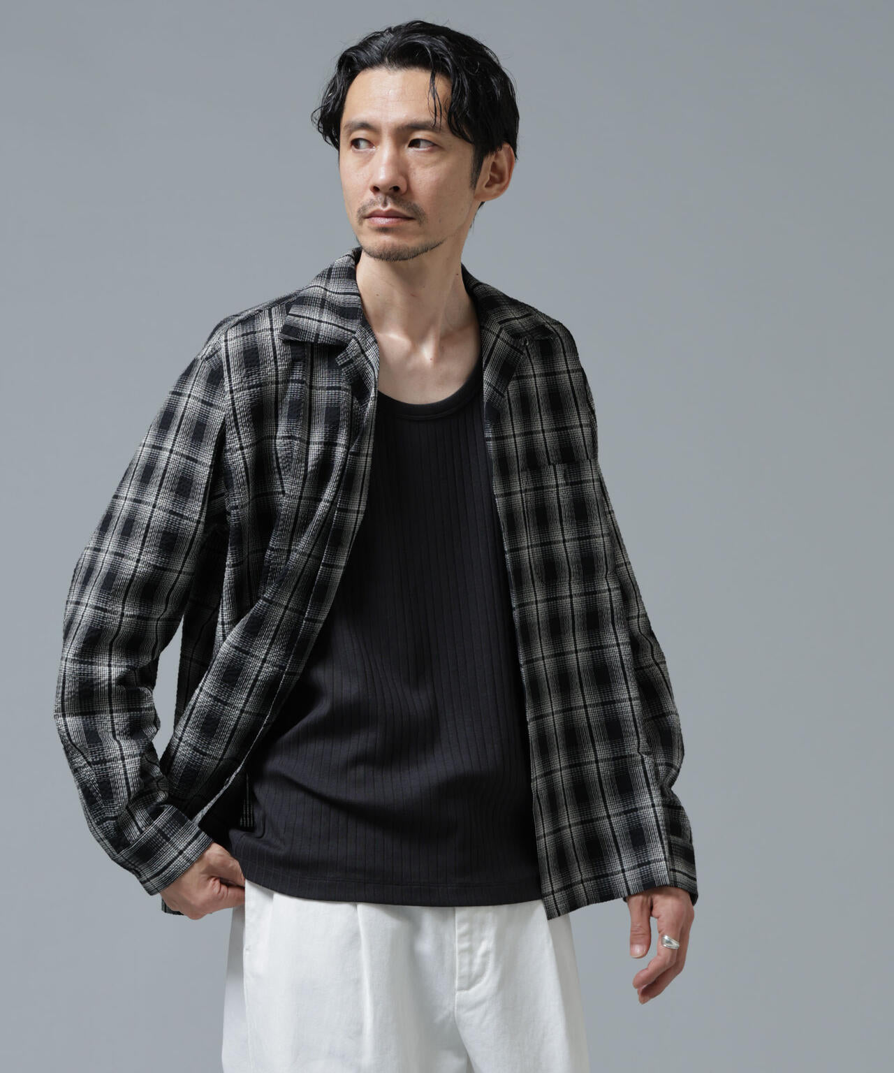 Anti Soaked(R) 汗染み防止 リブタンクトップ