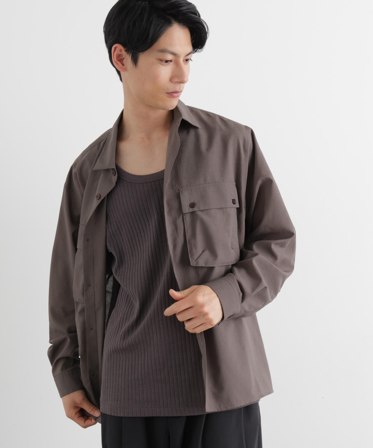 Anti Soaked(R) 汗染み防止 リブタンクトップ