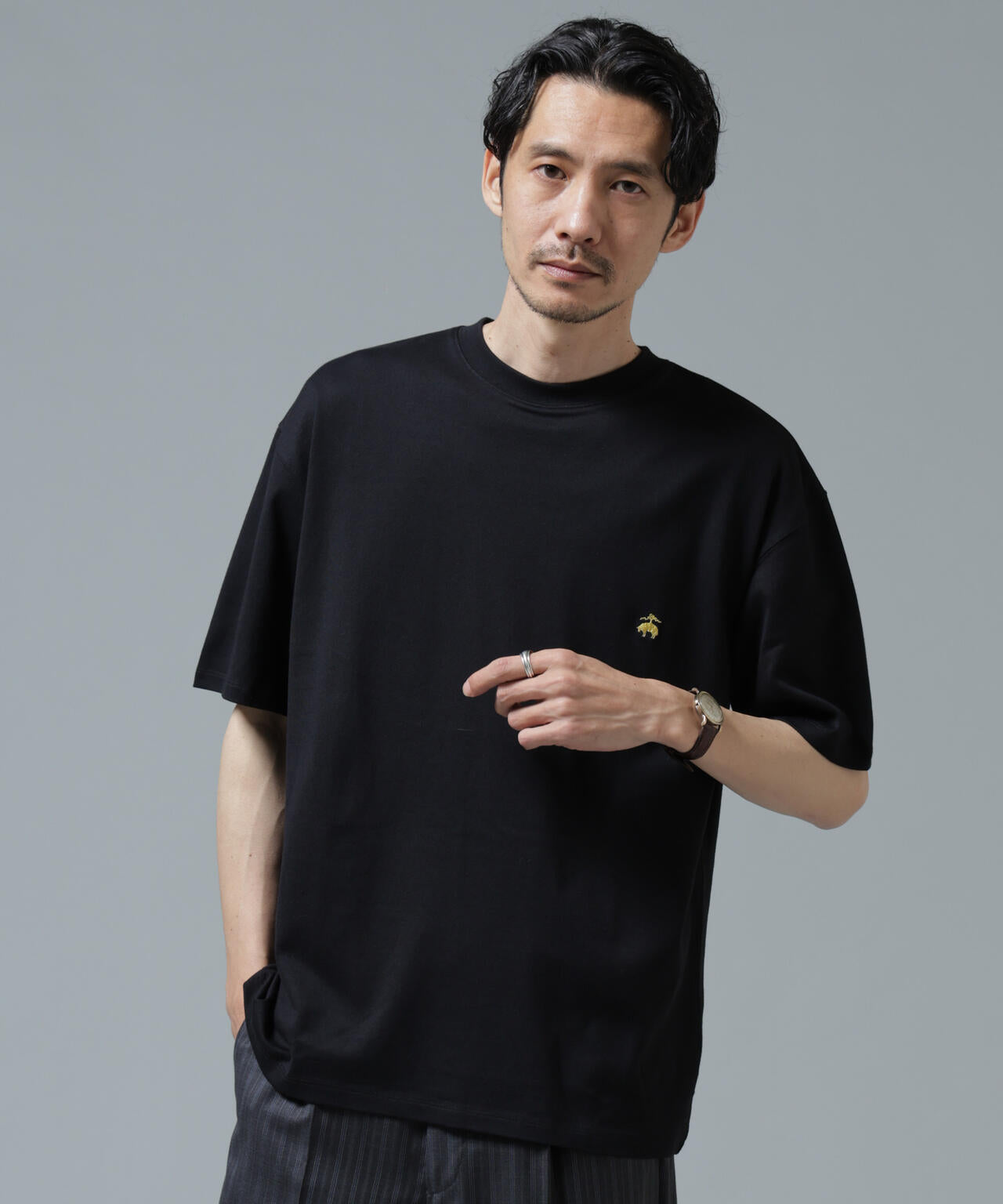 「Brooks Brothers別注」Anti Soaked(R) 汗染み防止 クルーネック ビッグシルエットTシャツ