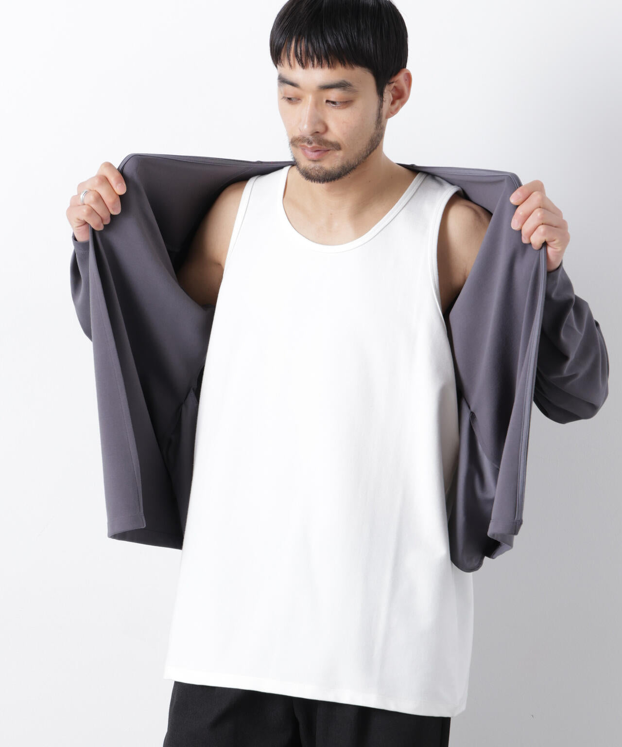 「Meaningful Continuity」coveross(R) ツイル調 冷感プレーティング天竺 タンクトップ