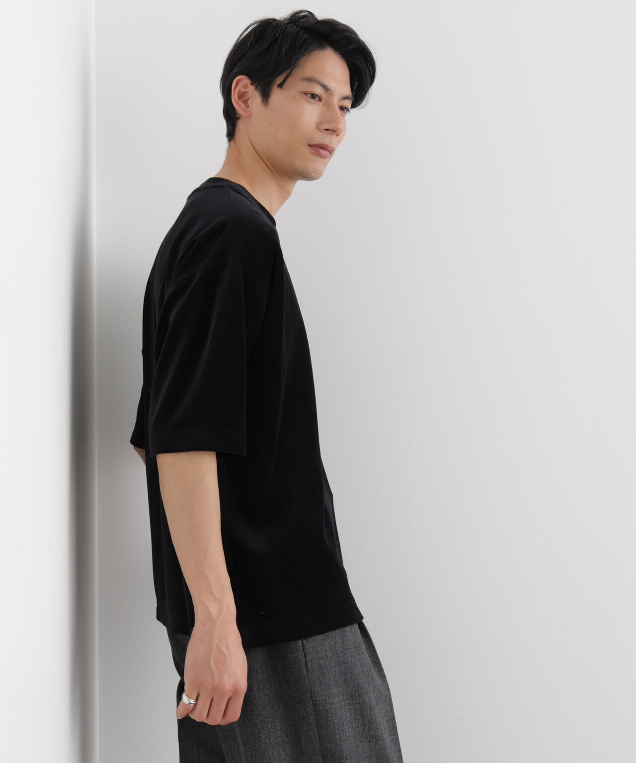 ベロア クルーネック Ｔシャツ 半袖