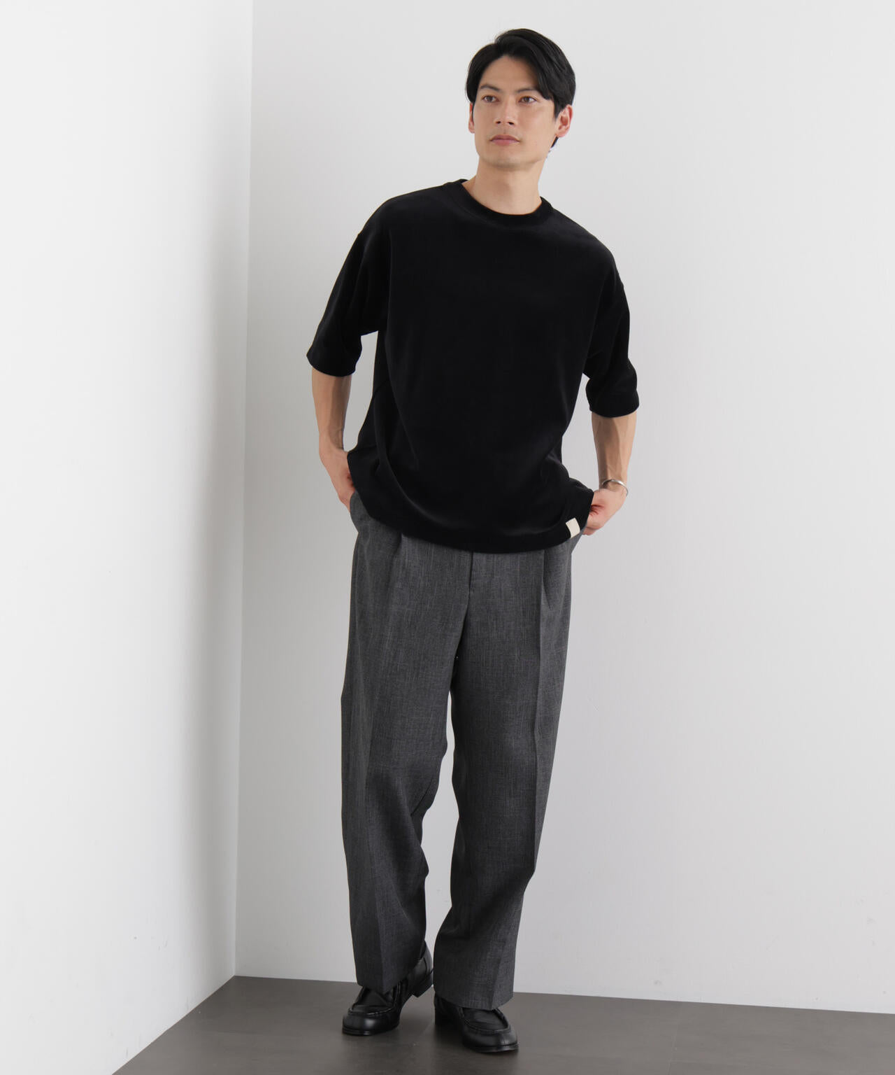 ベロア クルーネック Ｔシャツ 半袖