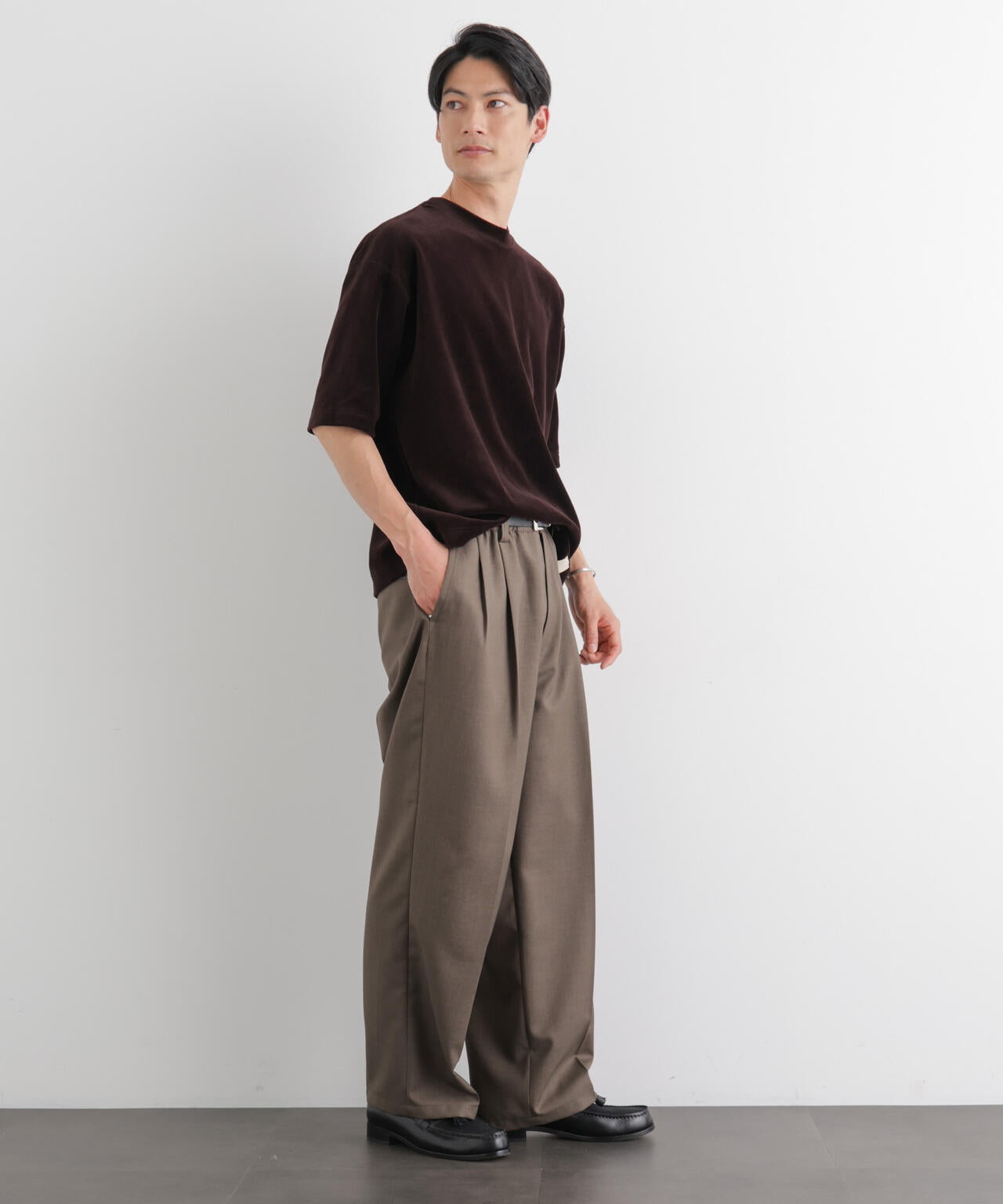 ベロア クルーネック Ｔシャツ 半袖