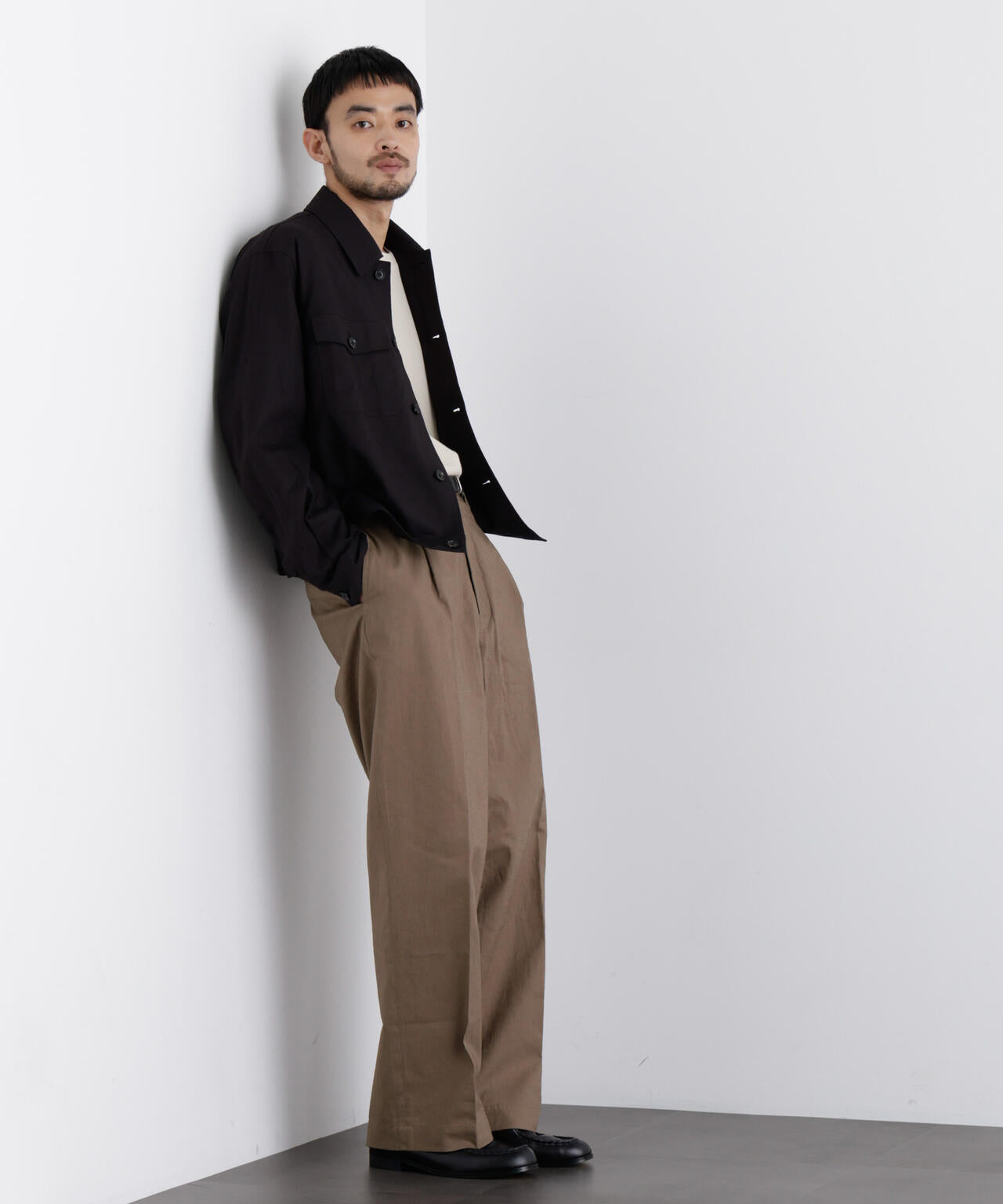 ｢FRENCH LINEN｣ リネンコットンストレートパンツ（セットアップ可）