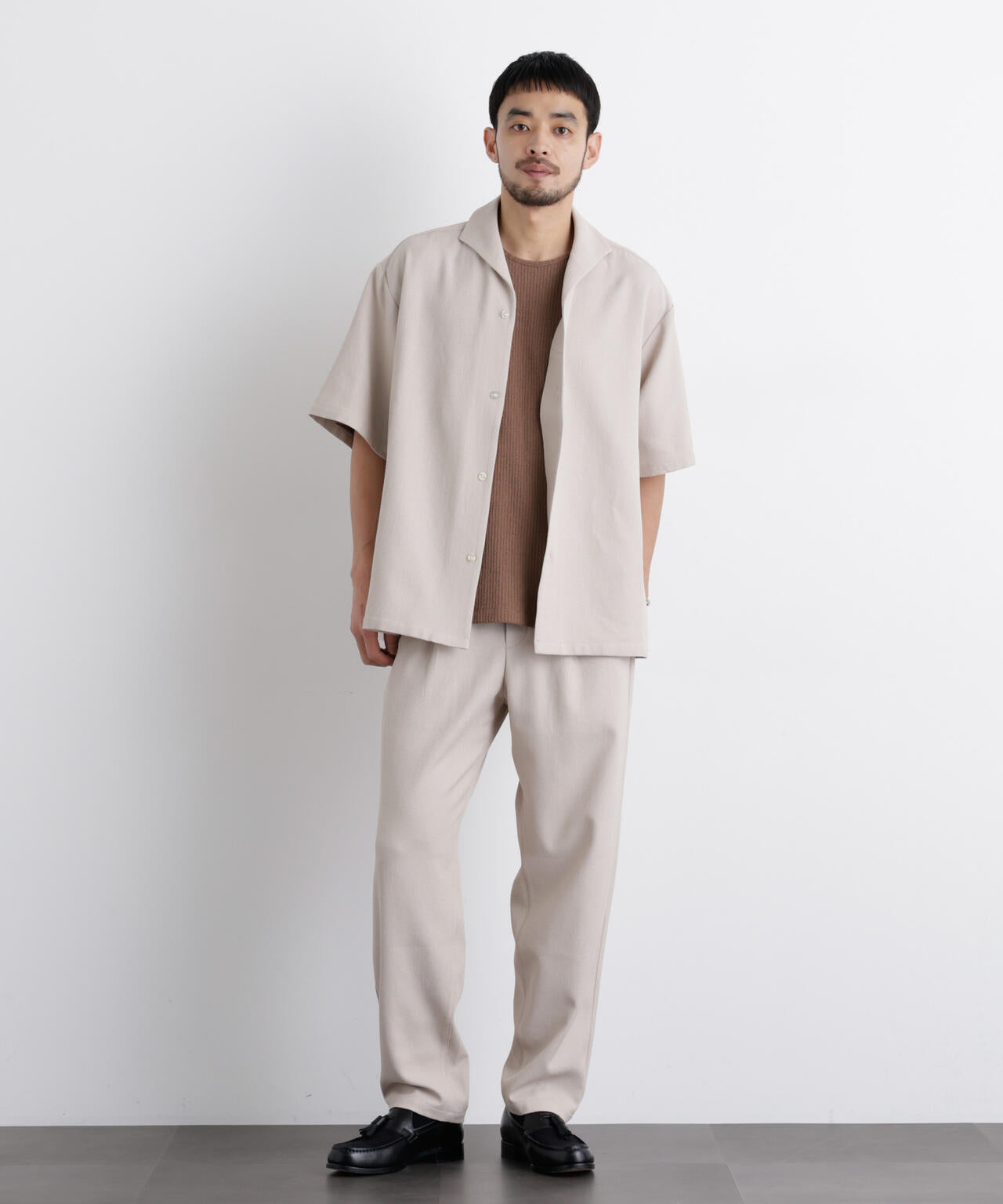 「Meaningful Continuity」coveross(R) EOS ポリエステルブッチャーリラックスワイドパンツ