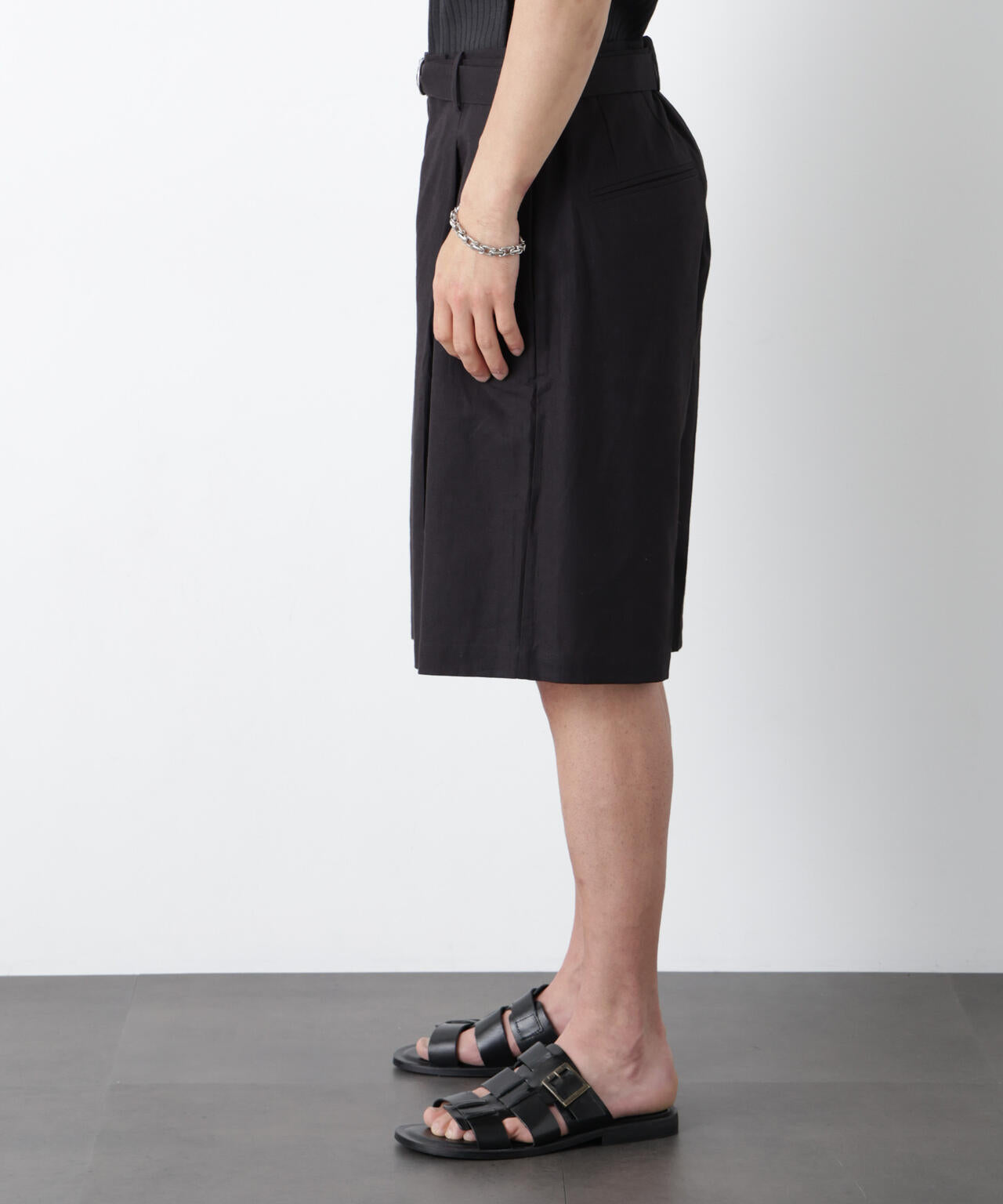 ｢FRENCH LINEN｣ ベルテッドワイドショーツ