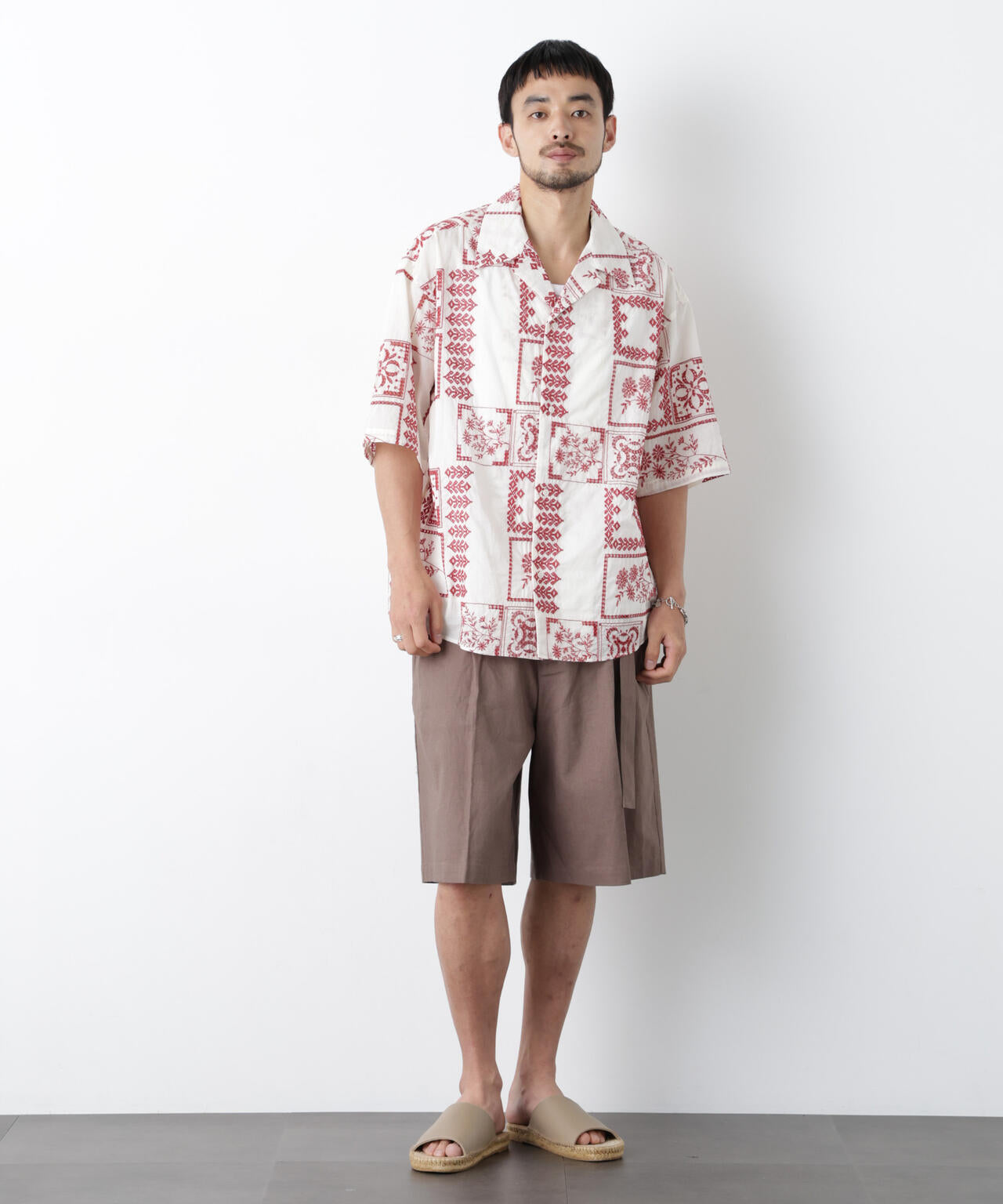 ｢FRENCH LINEN｣ ベルテッドワイドショーツ