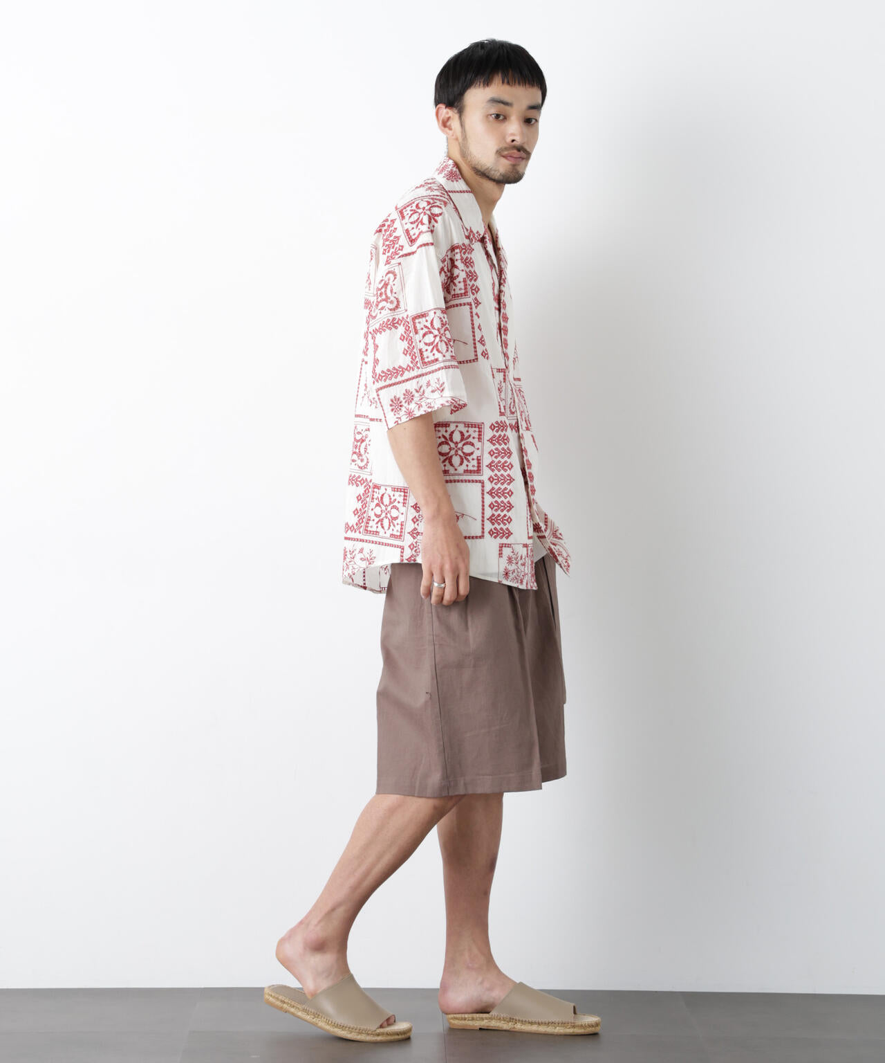 ｢FRENCH LINEN｣ ベルテッドワイドショーツ
