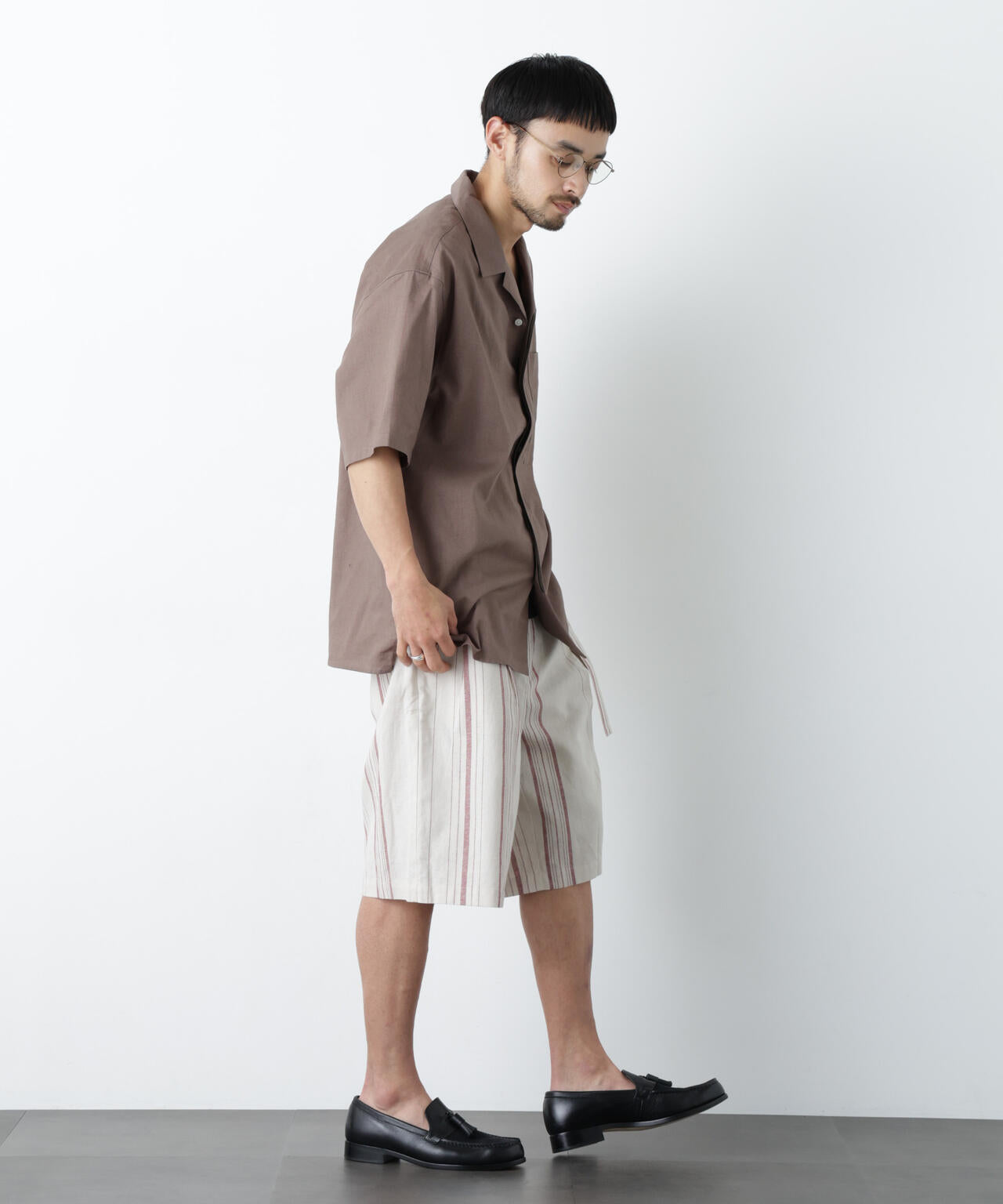 ｢FRENCH LINEN｣ ベルテッドワイドショーツ