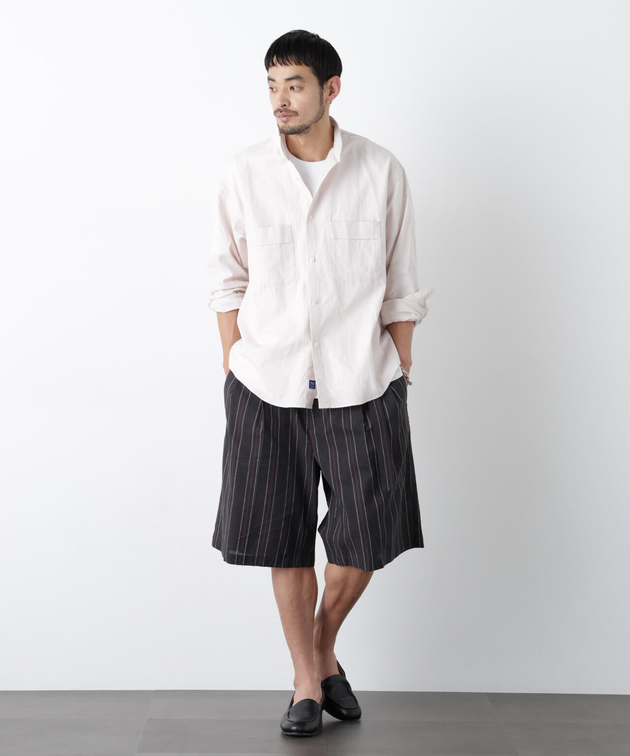 ｢FRENCH LINEN｣ ベルテッドワイドショーツ