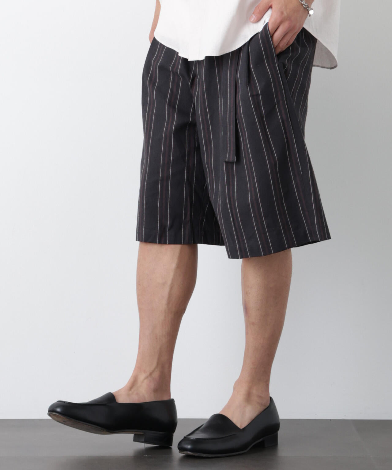 ｢FRENCH LINEN｣ ベルテッドワイドショーツ