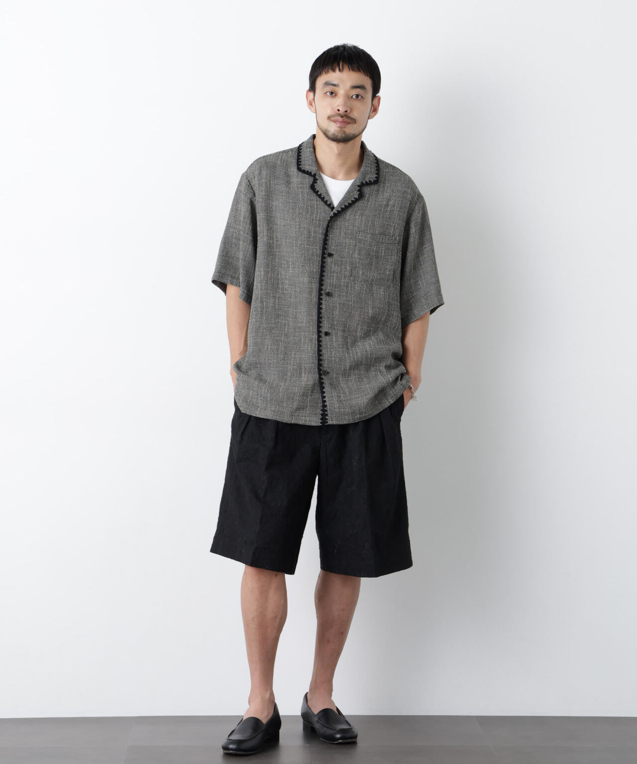 ｢OtoNANO｣×masoret 総柄刺繍ショートパンツ(セットアップ可)