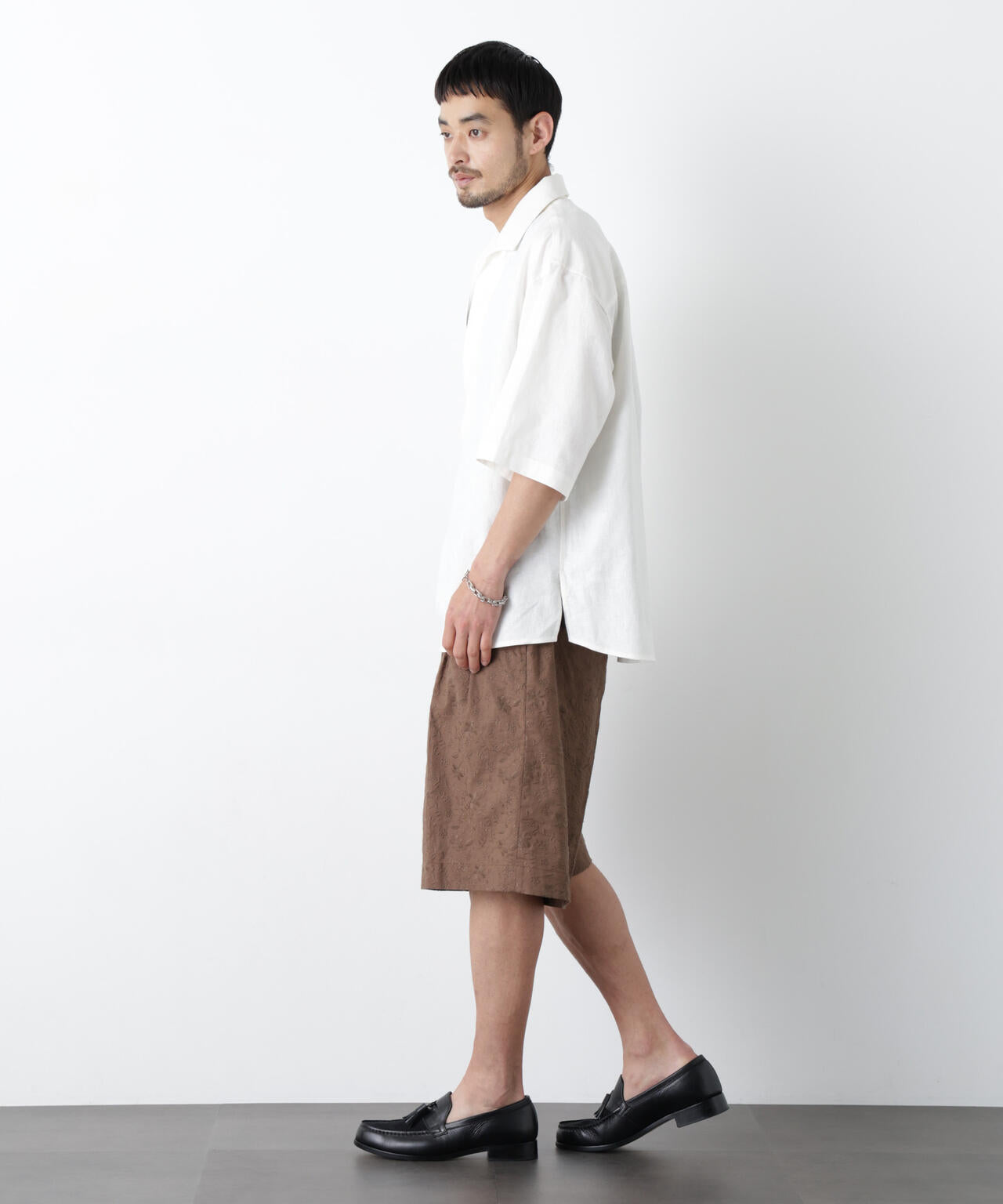 ｢OtoNANO｣×masoret 総柄刺繍ショートパンツ(セットアップ可)