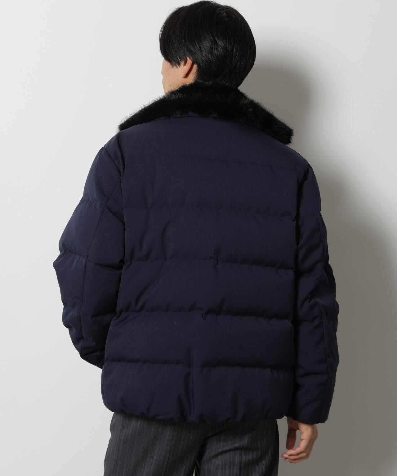 「西川ダウン(R)」サージフェイクファーカラーショートダウン