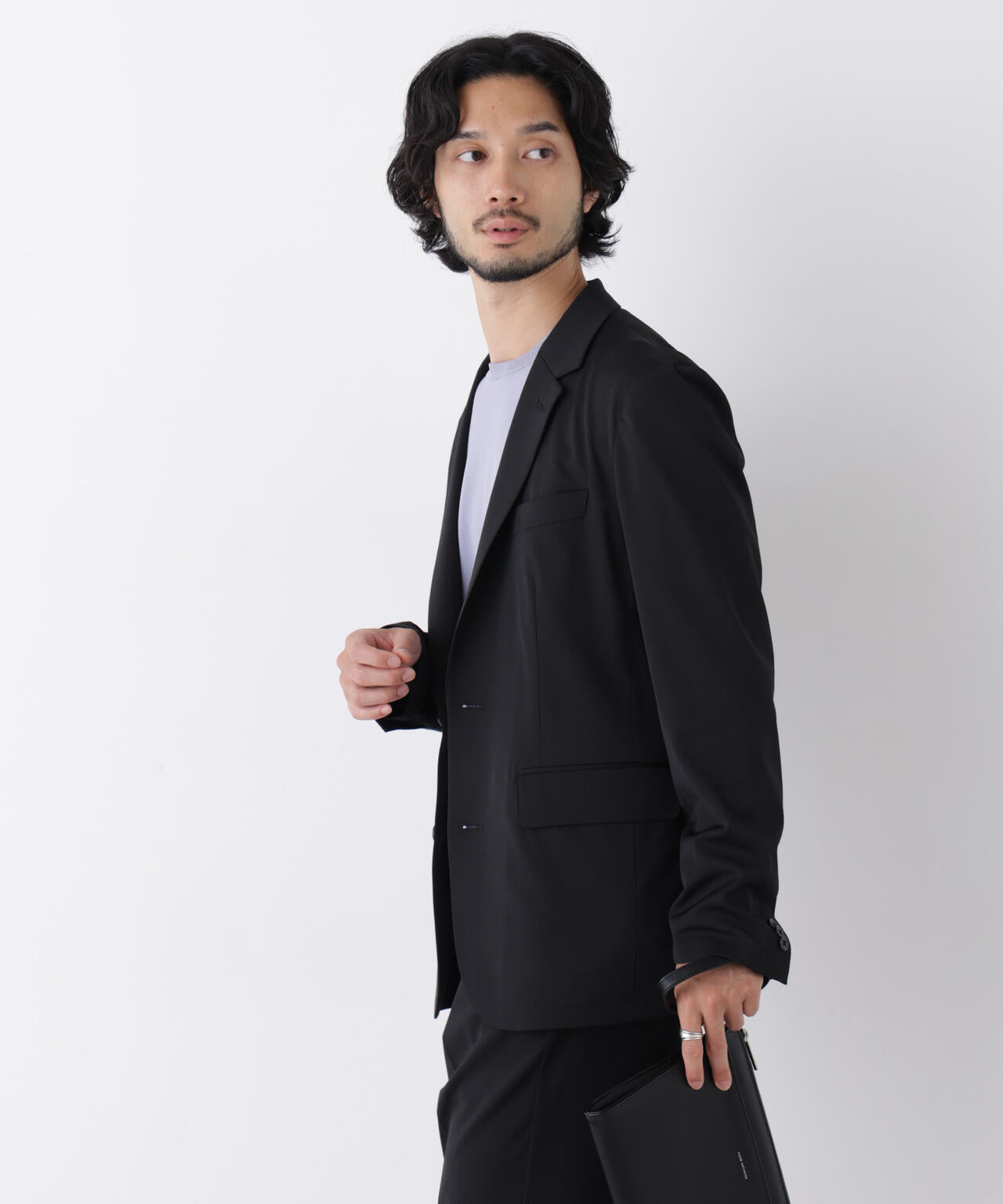 【大人気セットアップ】｢Damerino｣T/R パウダリー2WAYストレッチセットアップ
