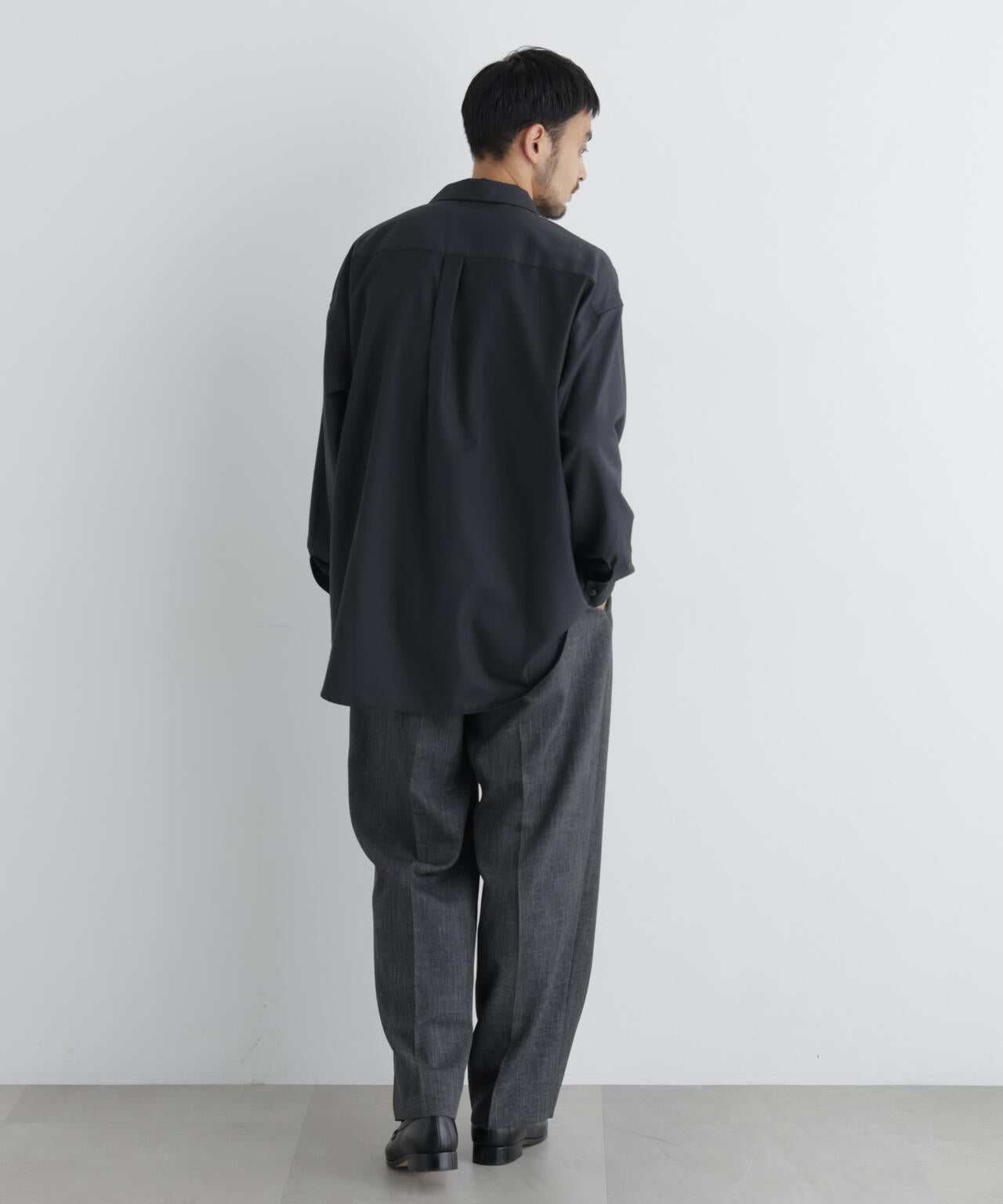 ビッグドレープシャツ 長袖