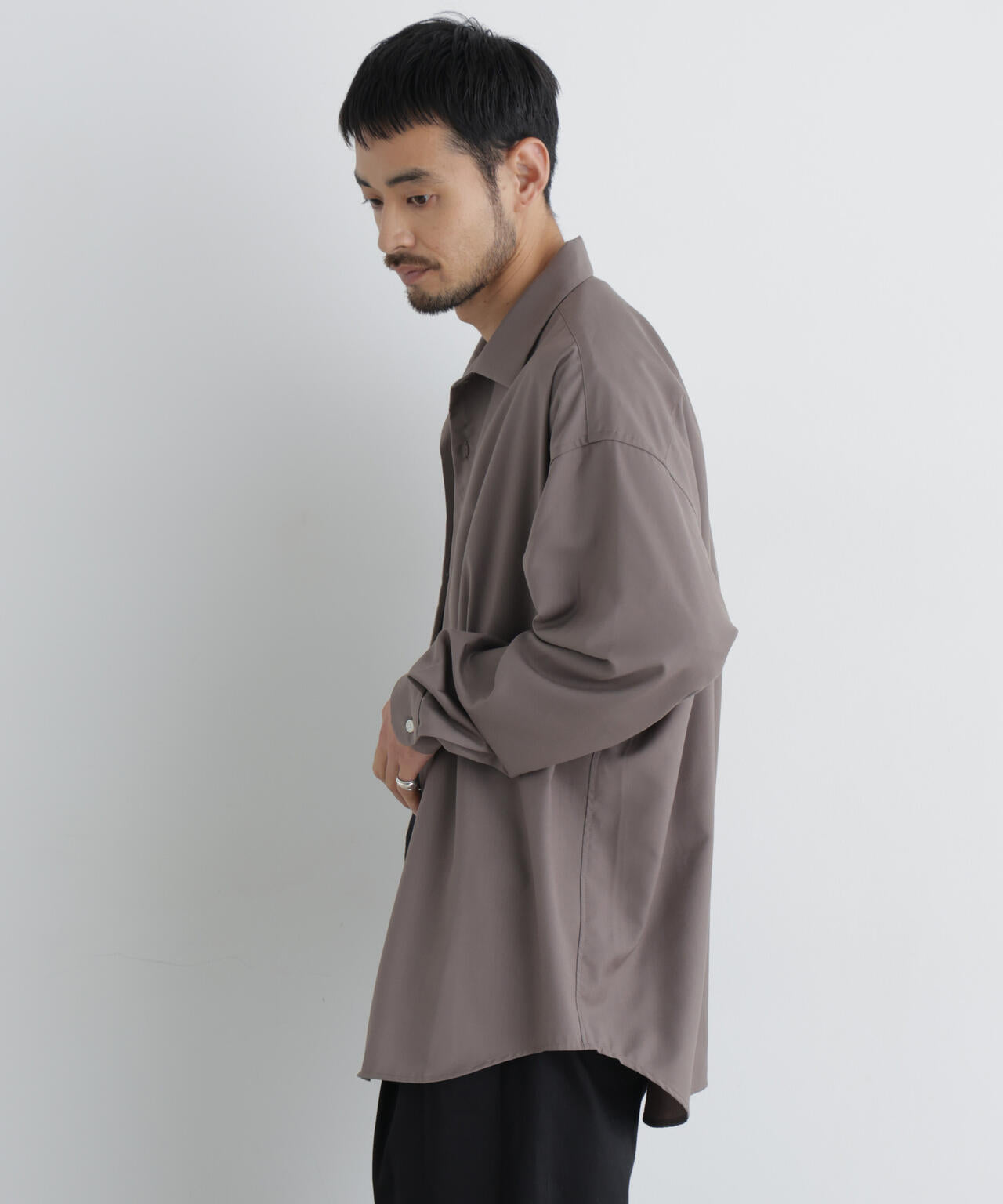ビッグドレープシャツ 長袖