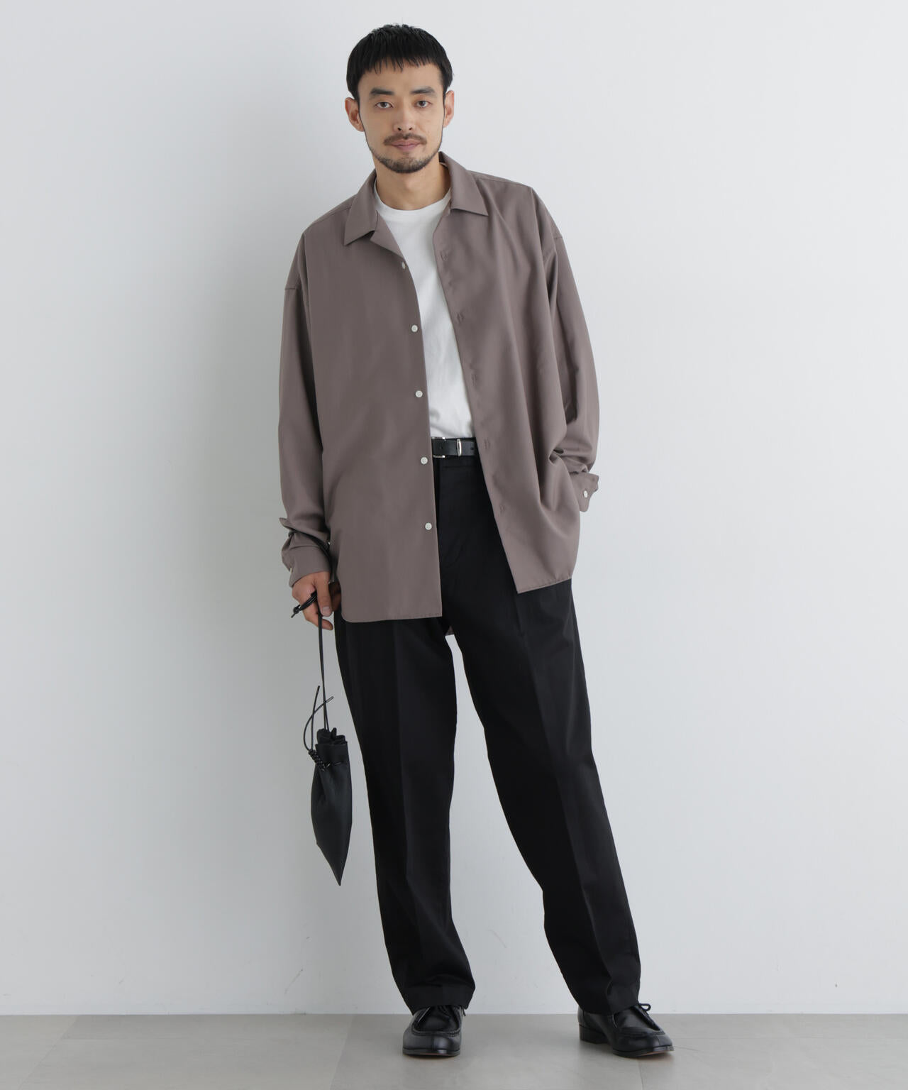 ビッグドレープシャツ 長袖