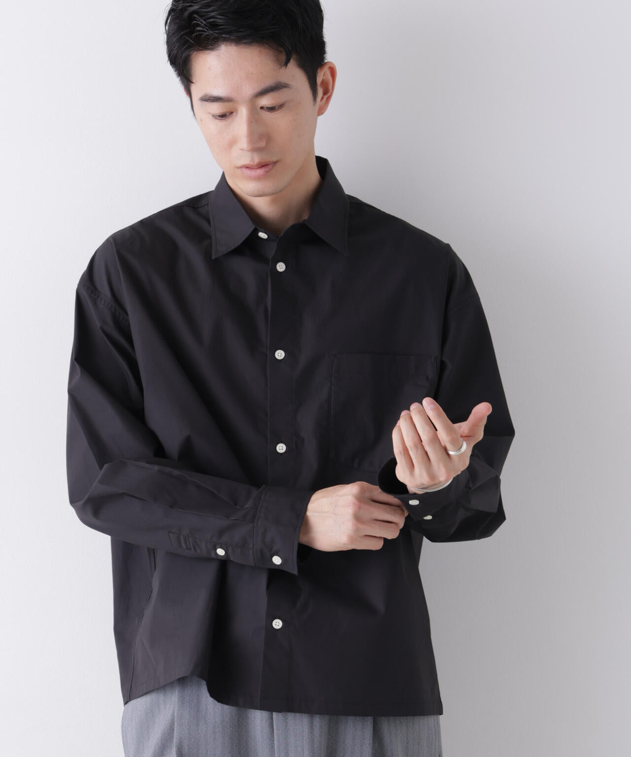 ｢James Fabric｣ ボクシークロップドシャツブルゾン